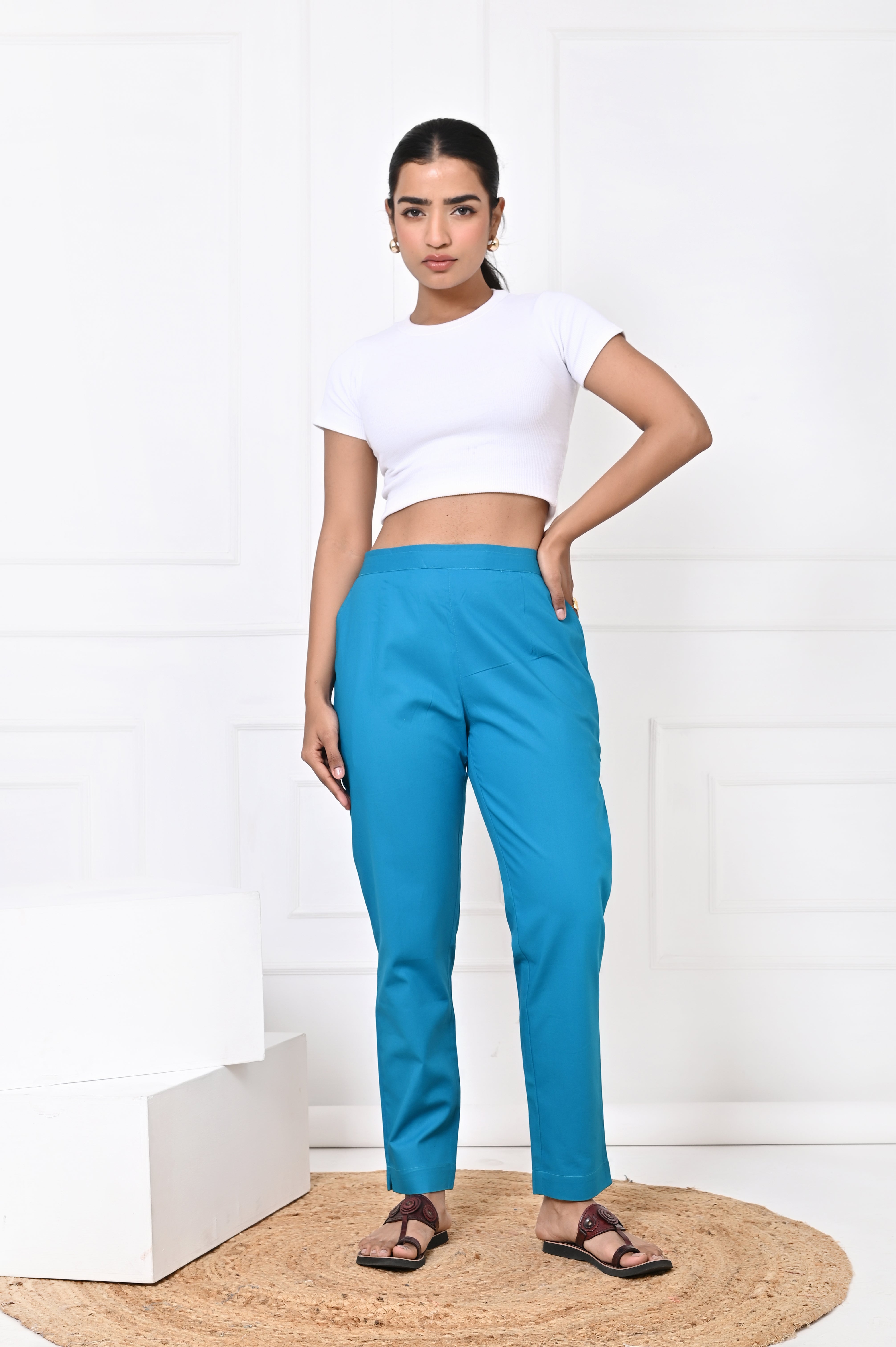 Turquoise Straight Pant