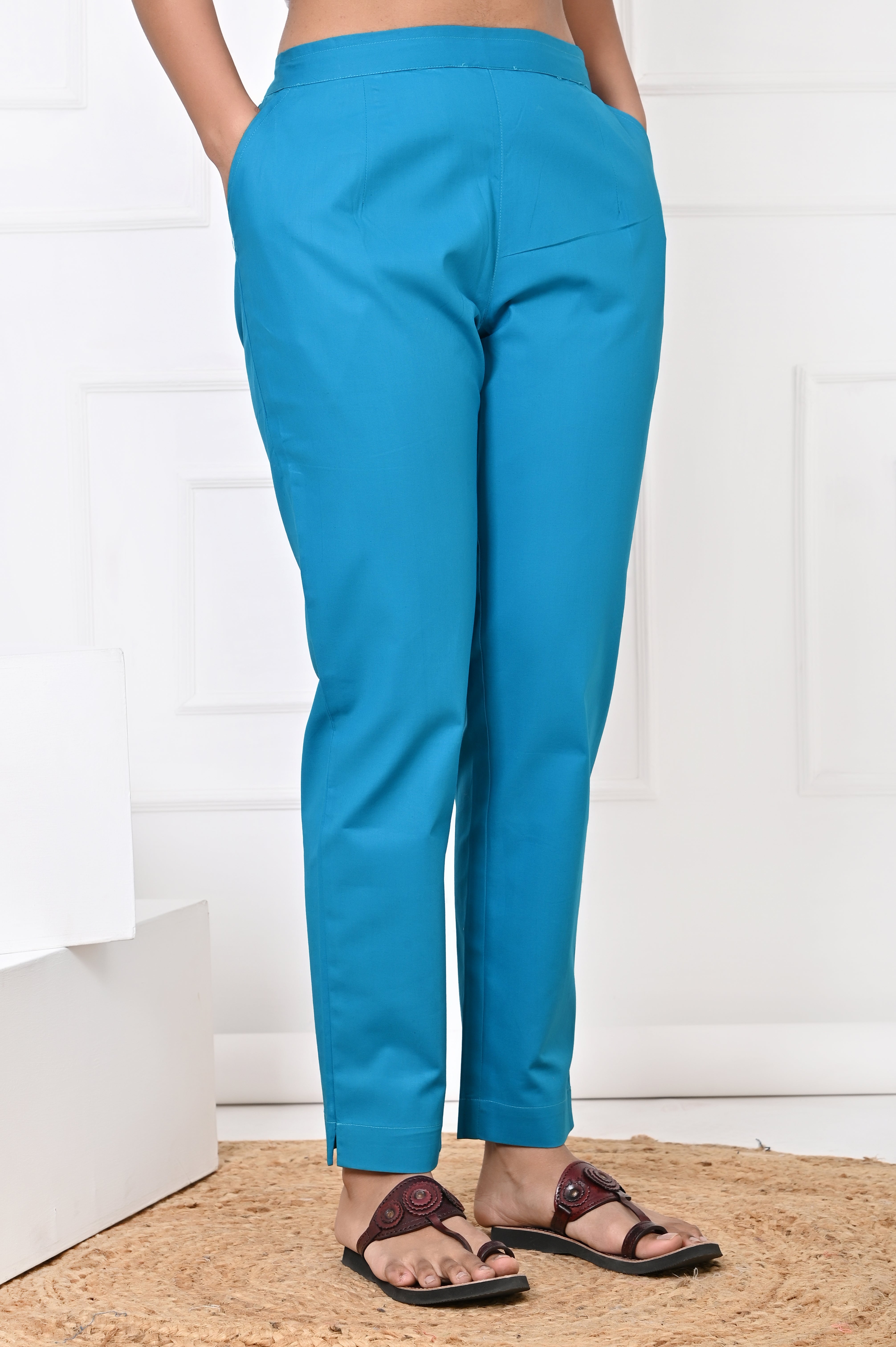 Turquoise Straight Pant
