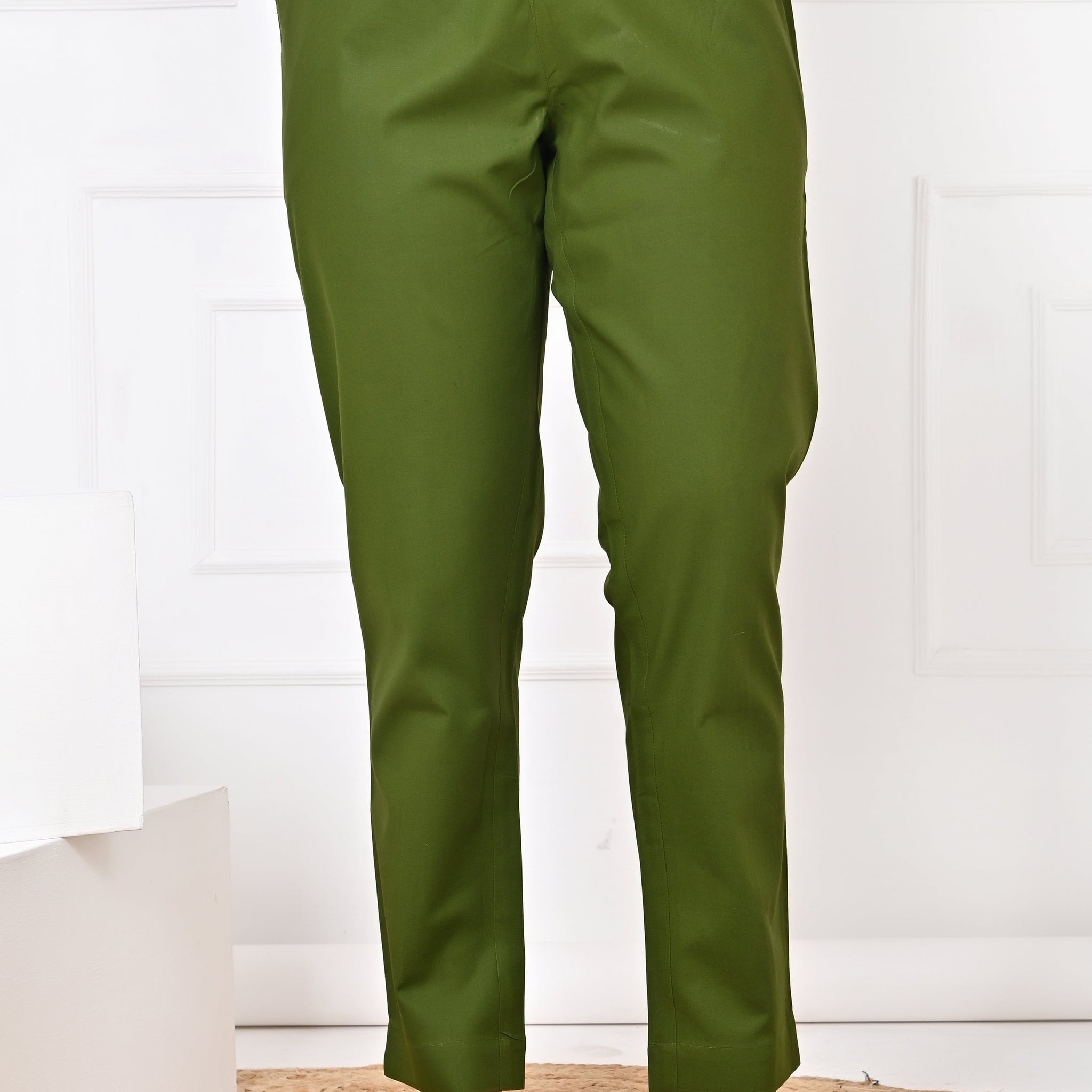 Olive Green Straight Pant