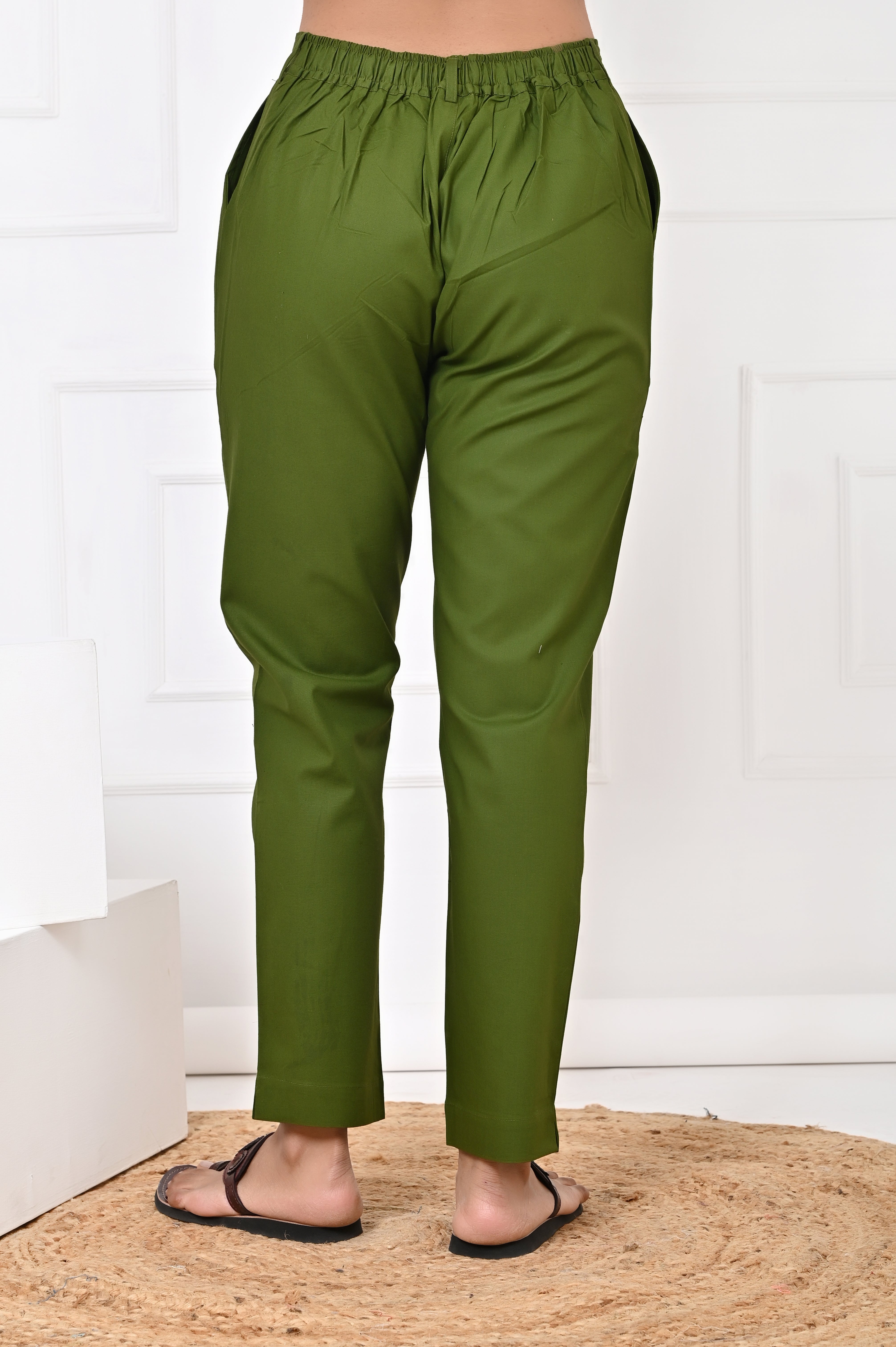 Olive Green Straight Pant