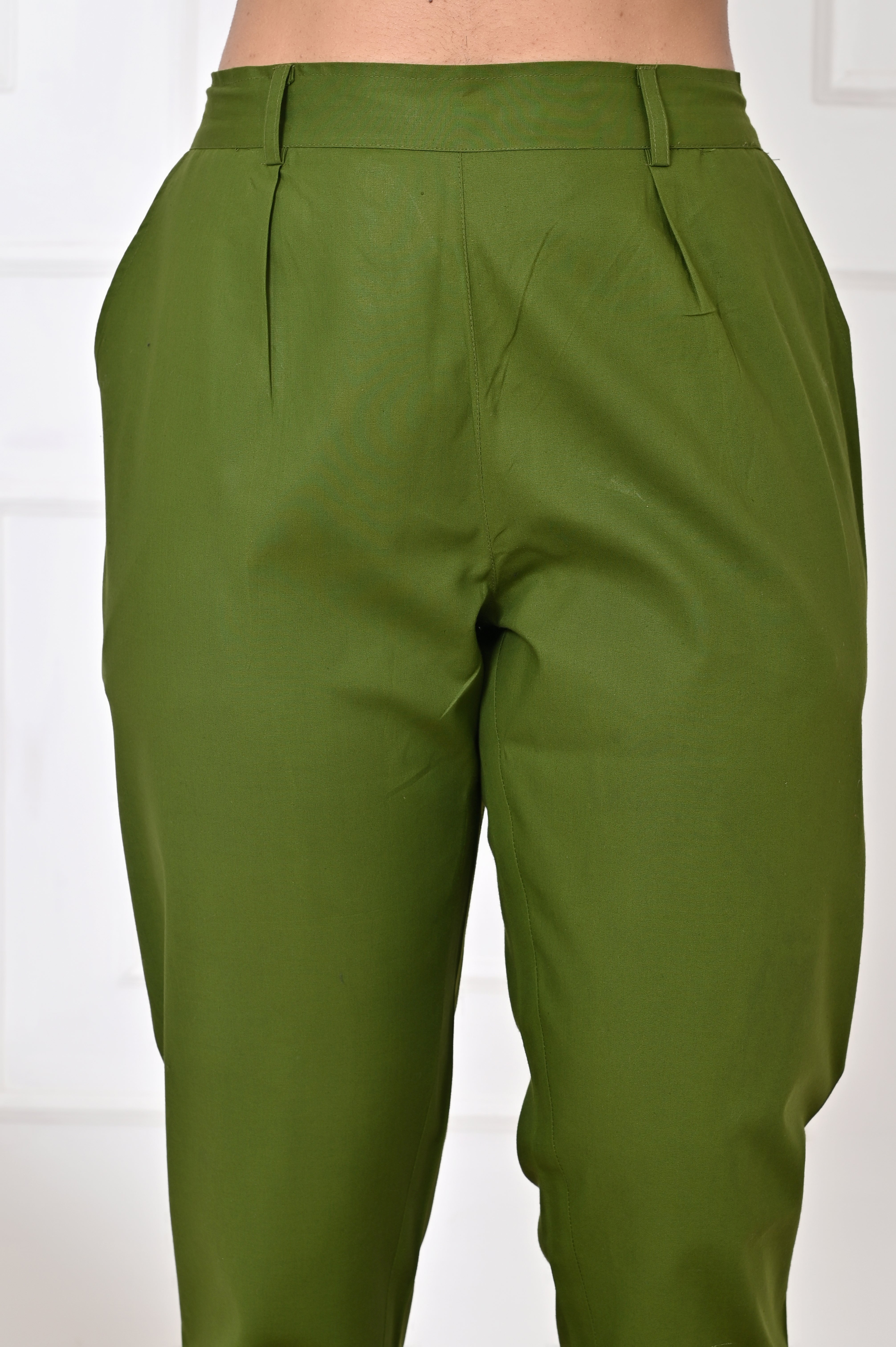 Olive Green Straight Pant
