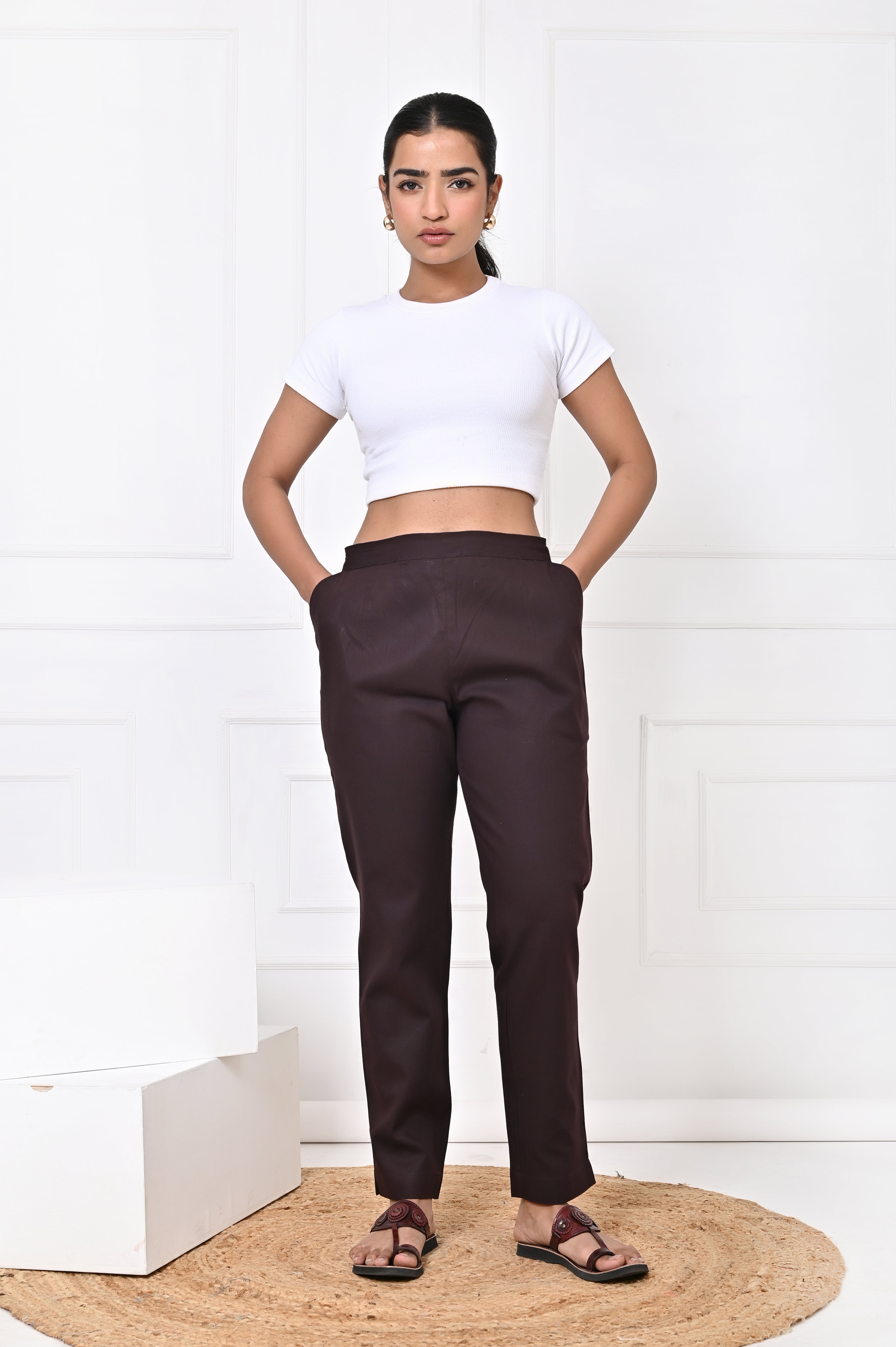 Brown Straight Pant