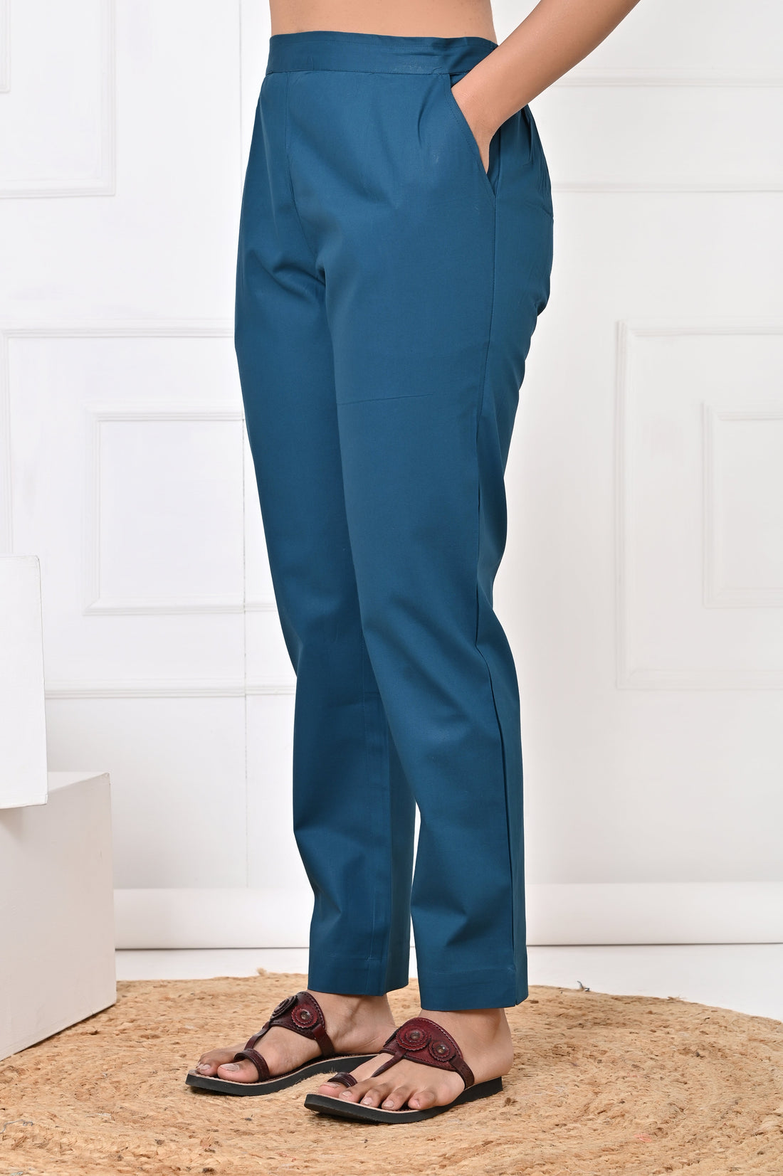 Teal Straight Pant