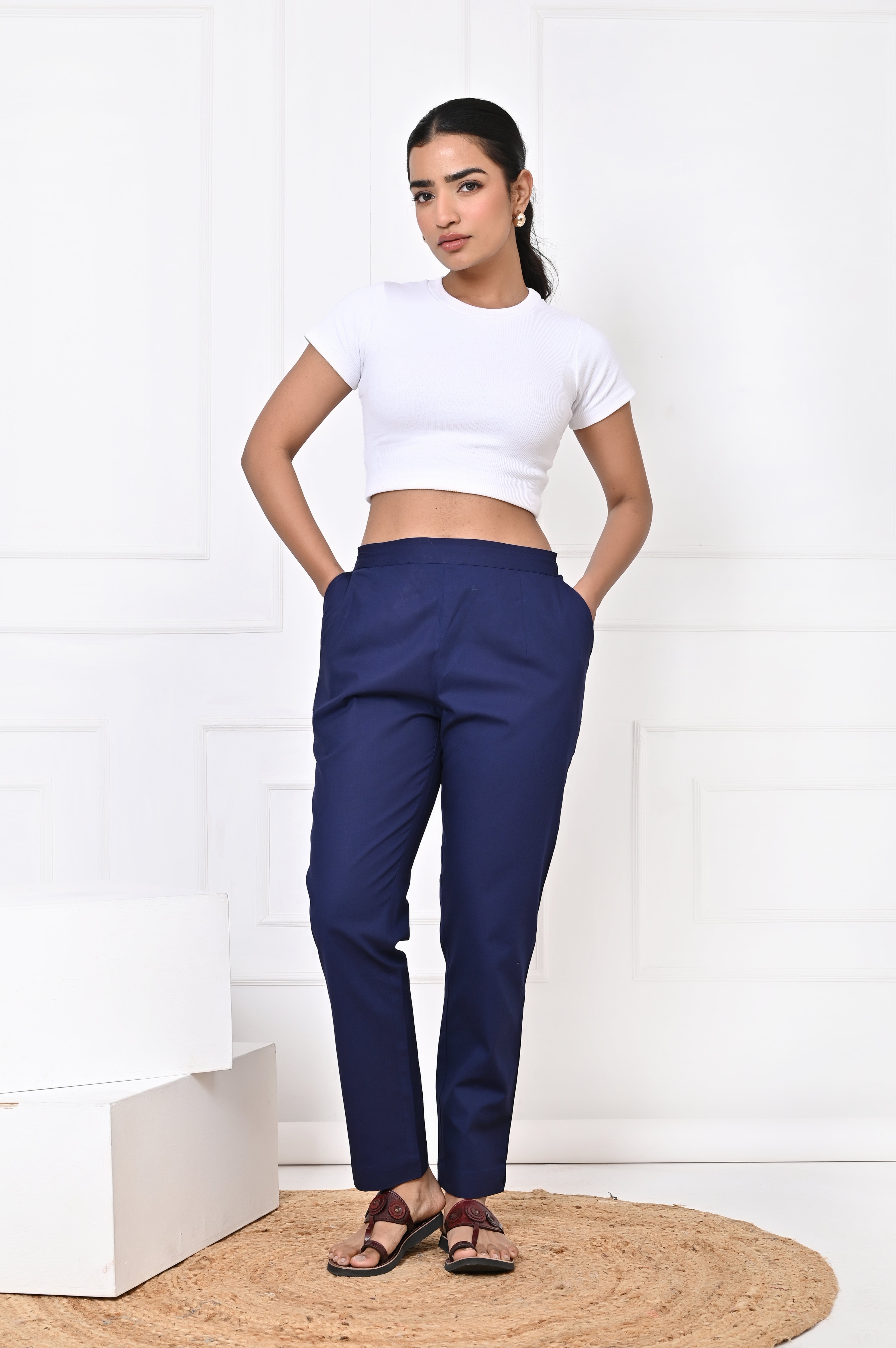 Navy Blue Straight pants
