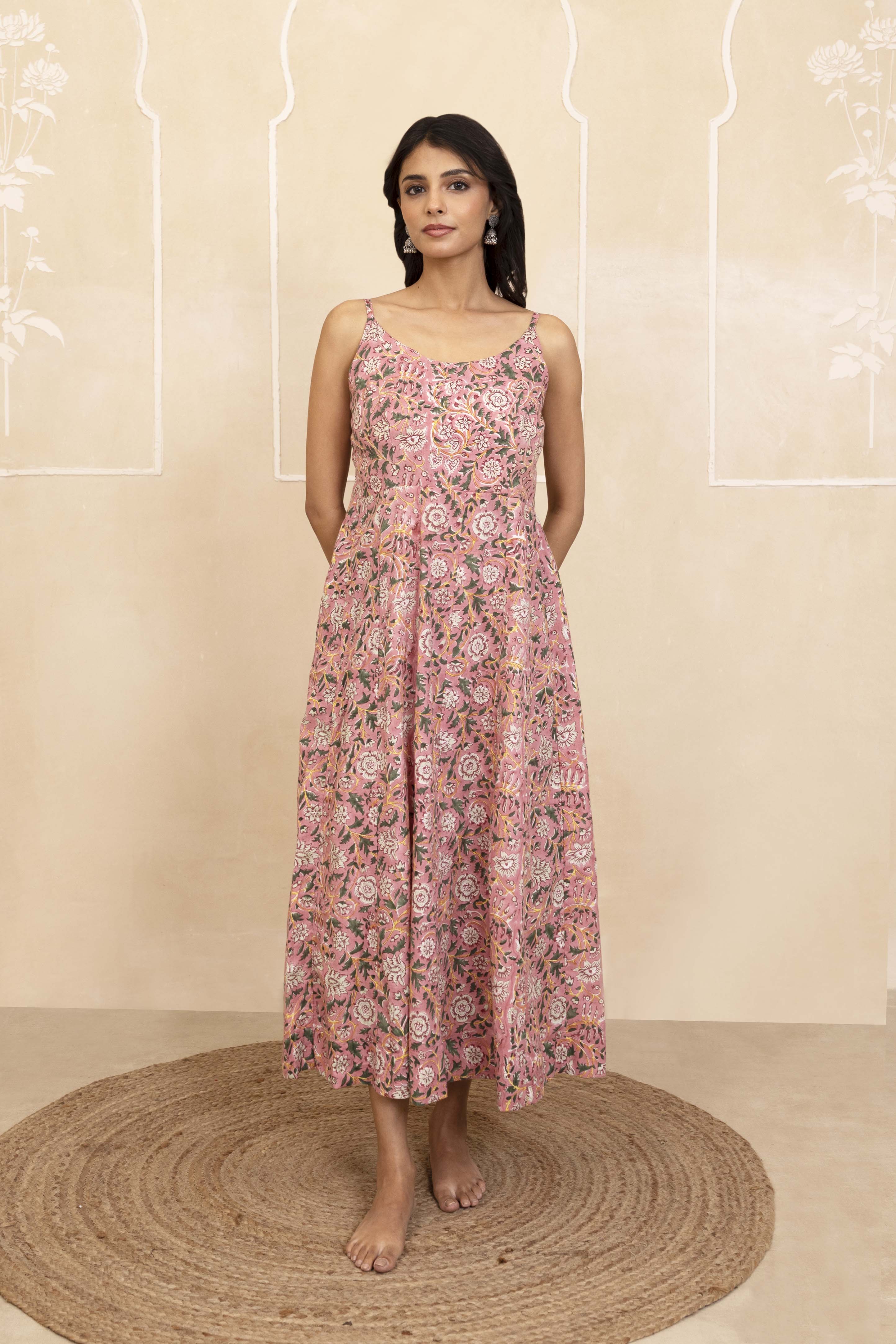 Pink Spaghetti Dress