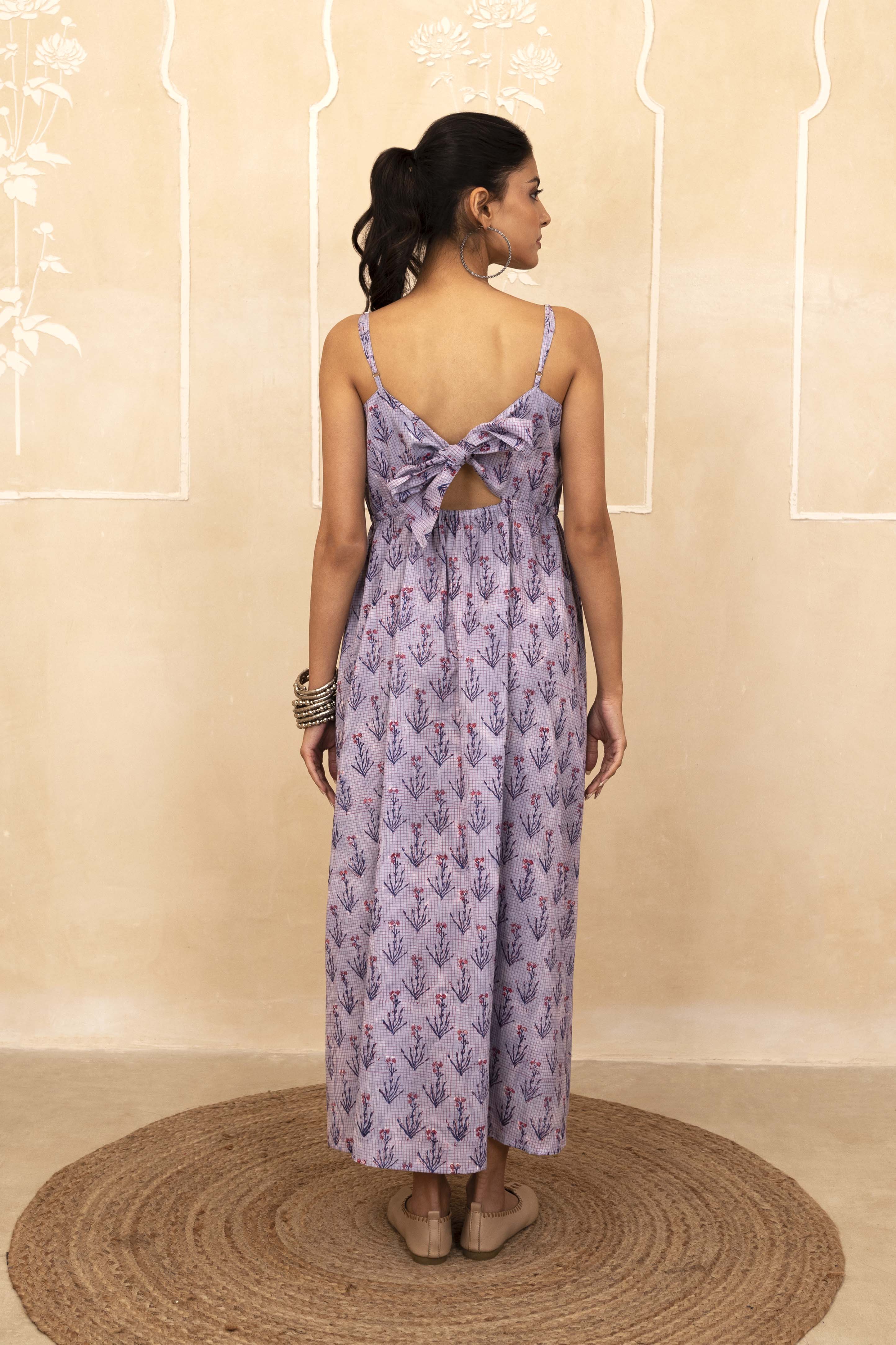 Lilac Spaghetti Dress