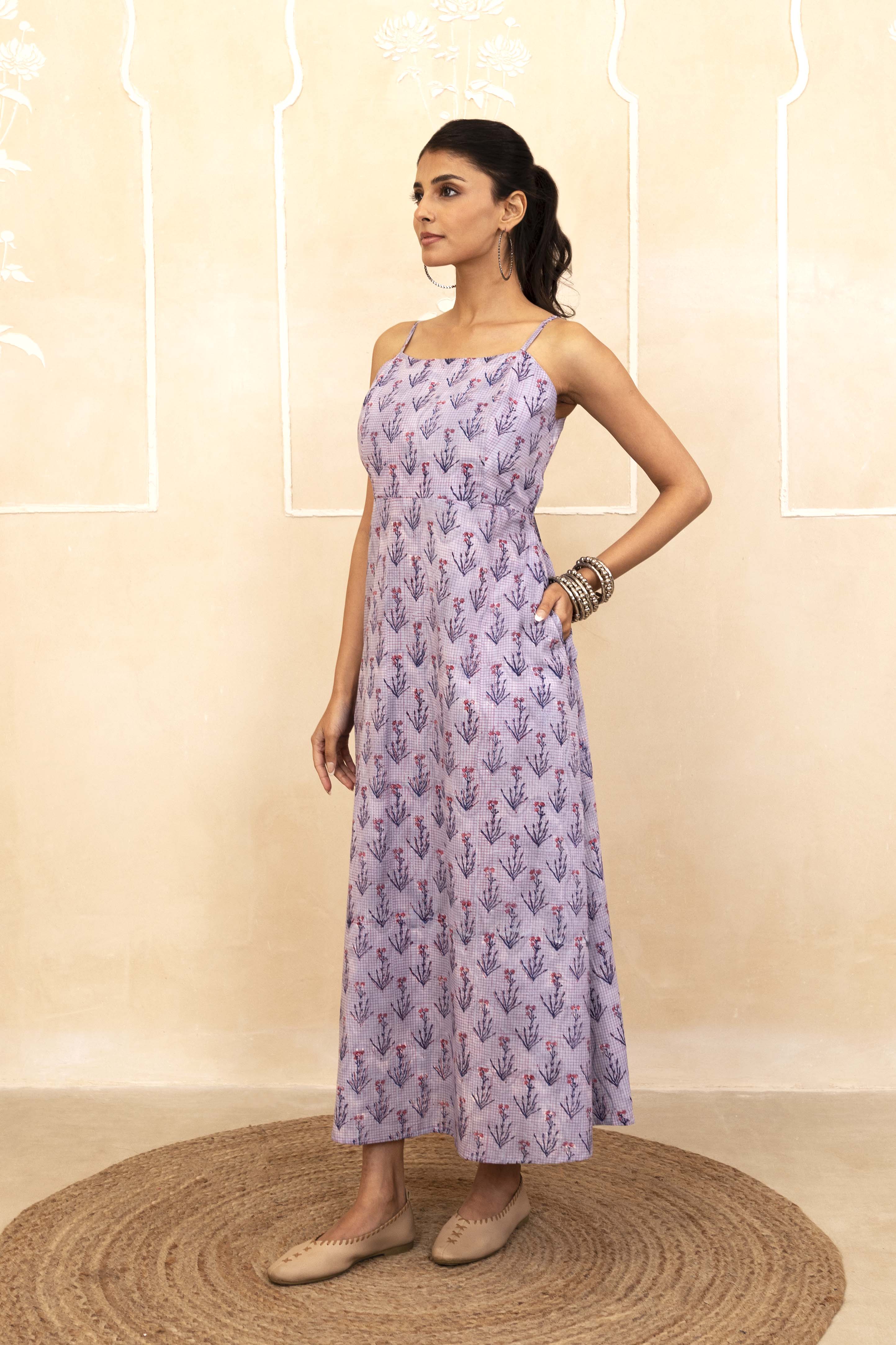 Lilac Spaghetti Dress