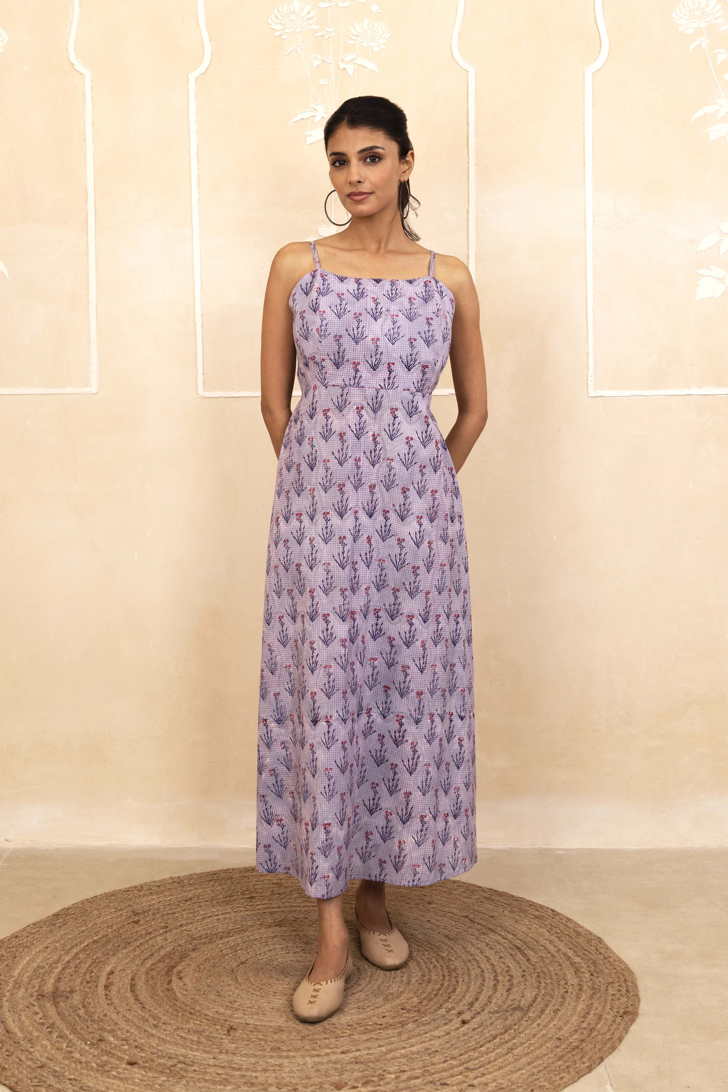 Lilac Spaghetti Dress