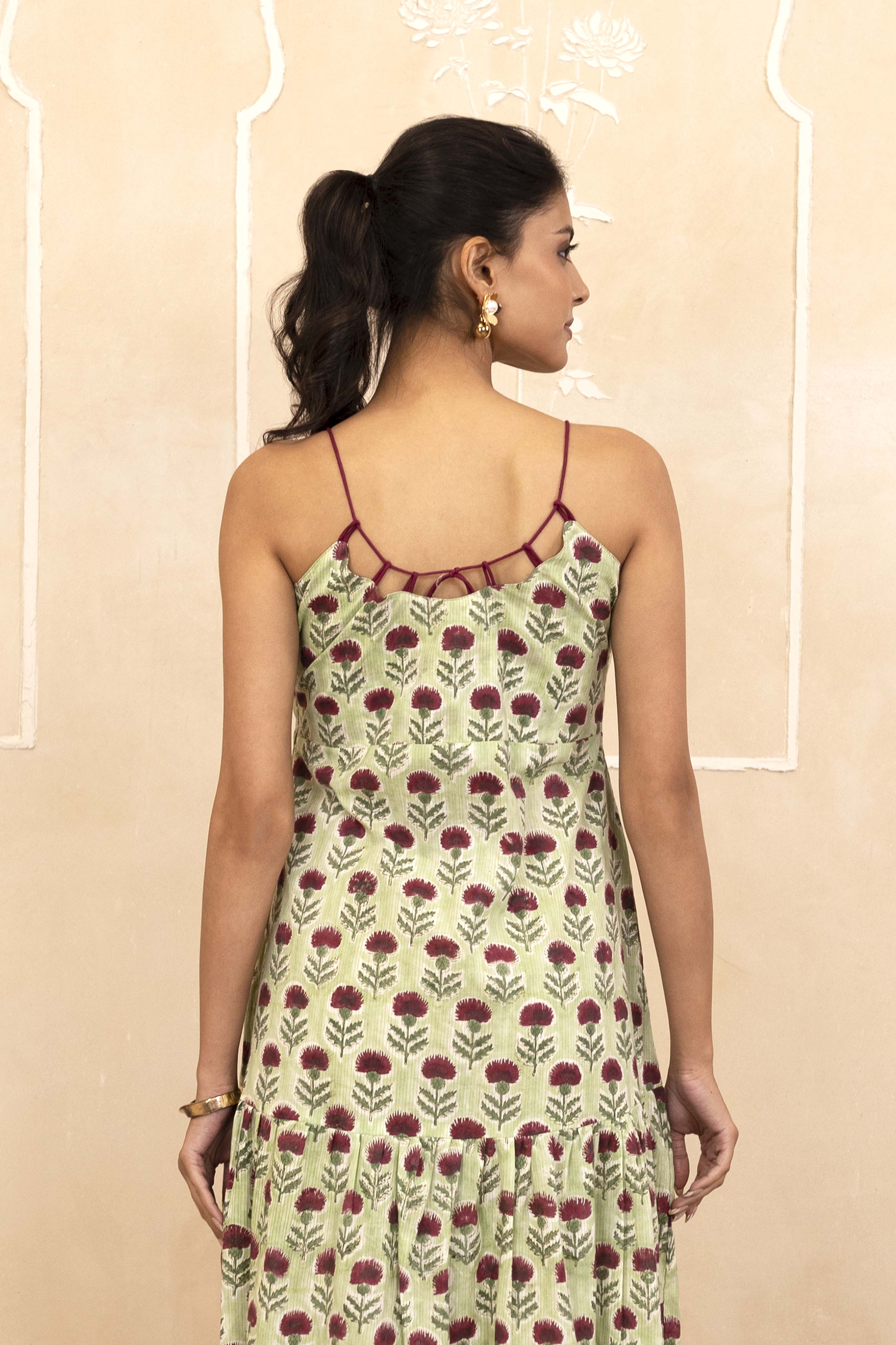 Mint Green Spaghetti Dress