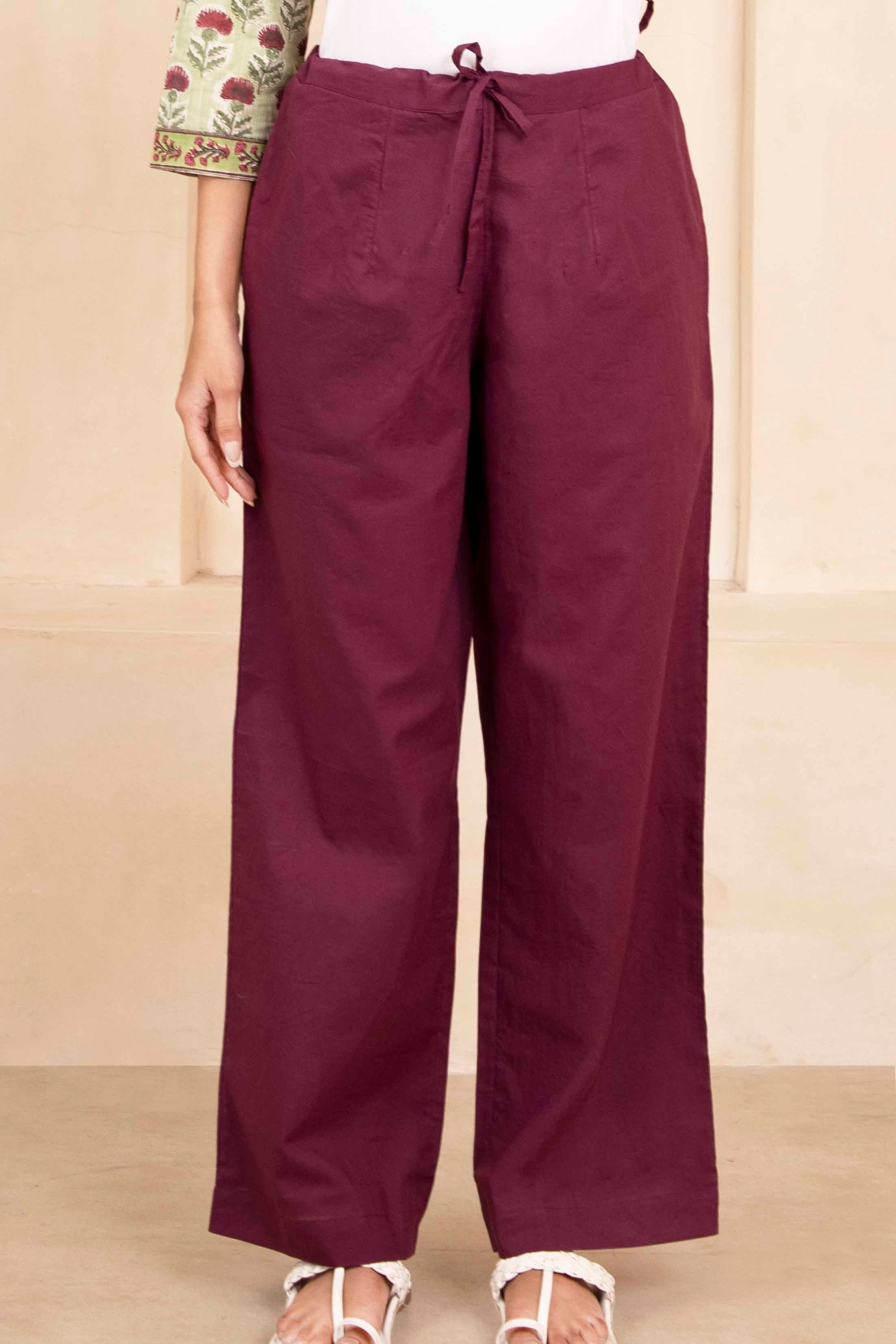 Maroon Palazzo Pant