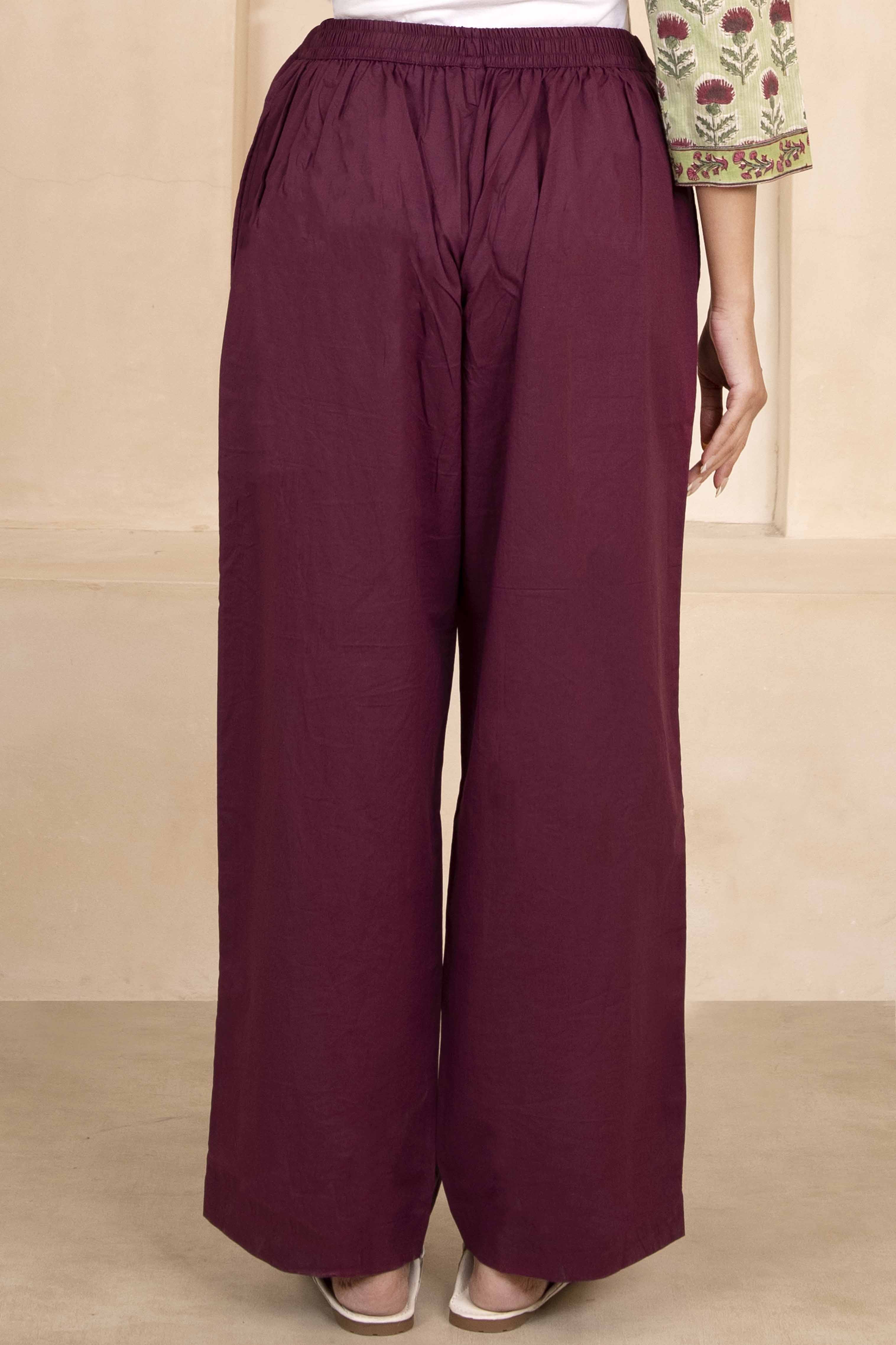Maroon Palazzo Pant