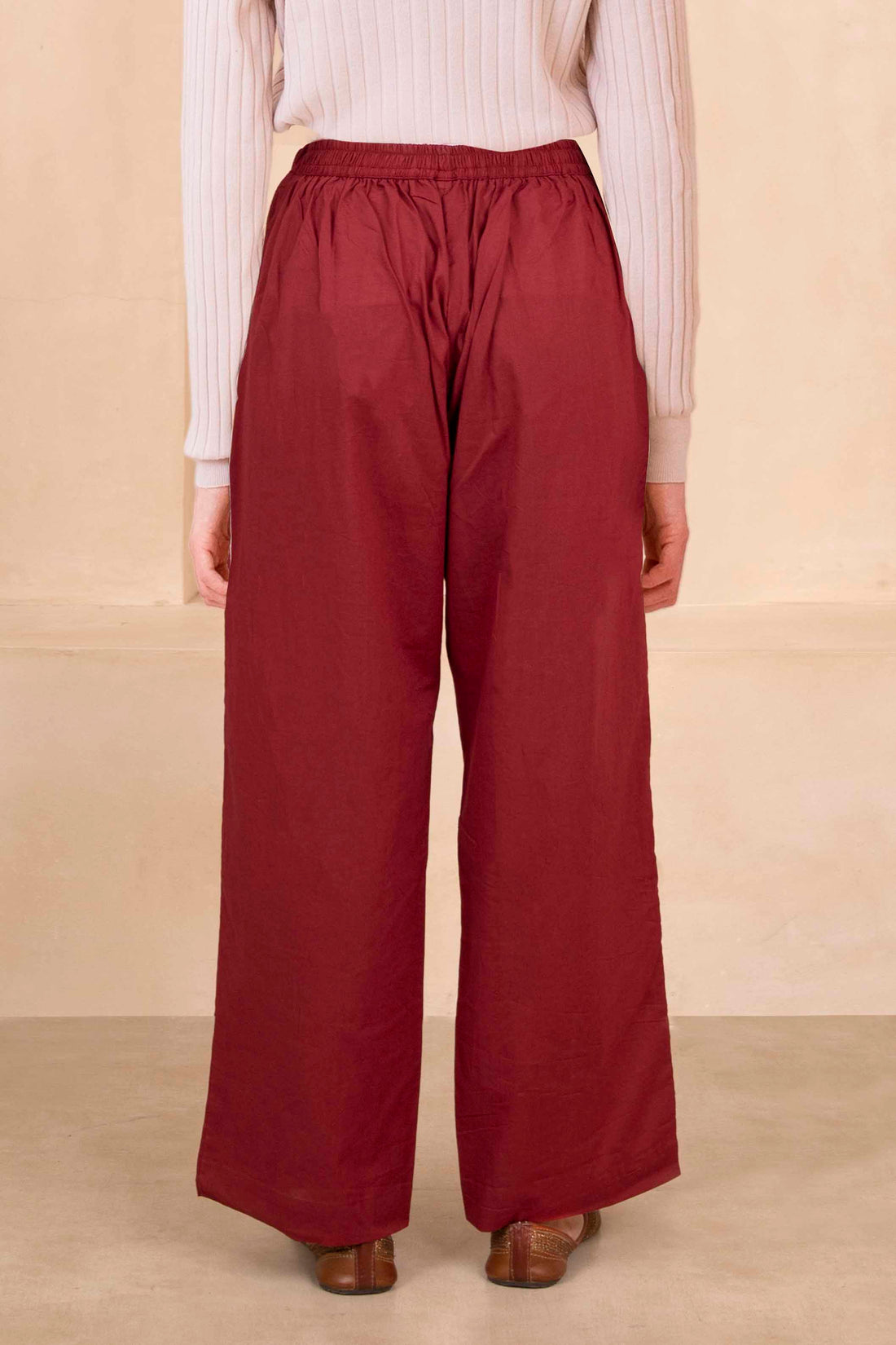 Vermillion Red Palazzo Pant