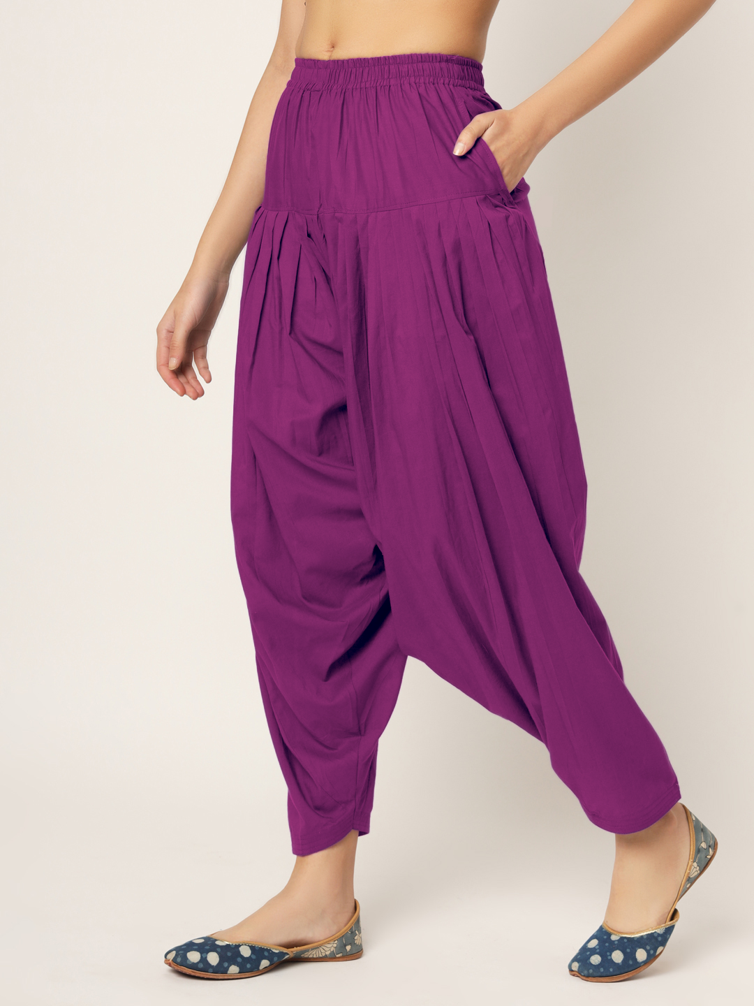 Magenta Patiala Pant