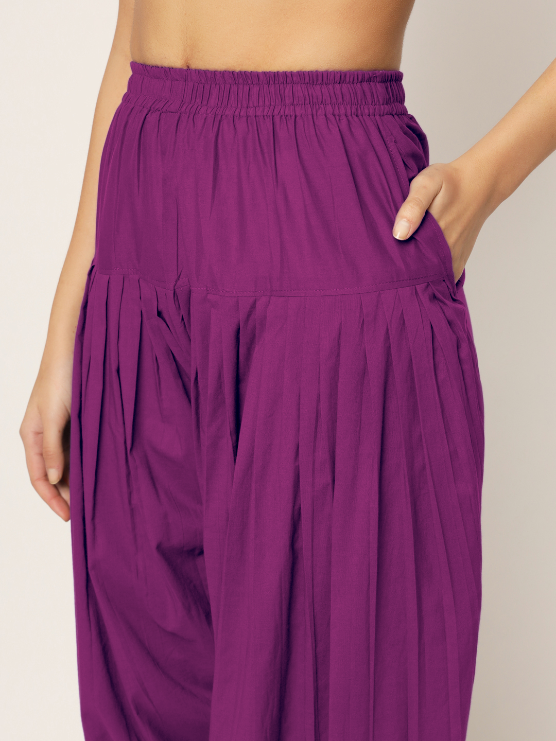 Magenta Patiala Pant