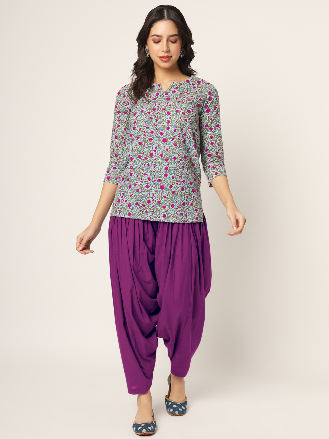 Magenta Patiala Pant