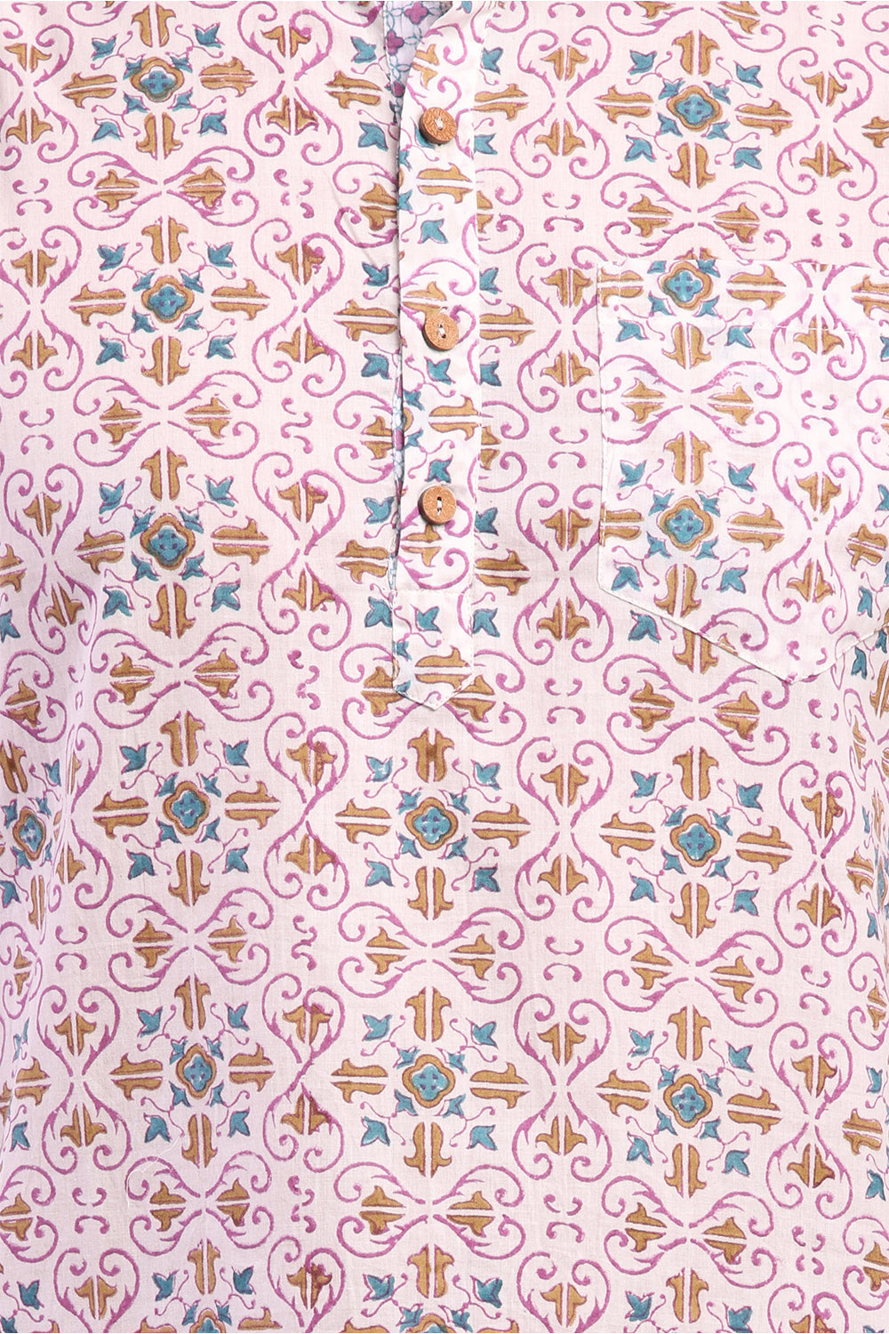 Blue & Mustard Design Men's Shirt