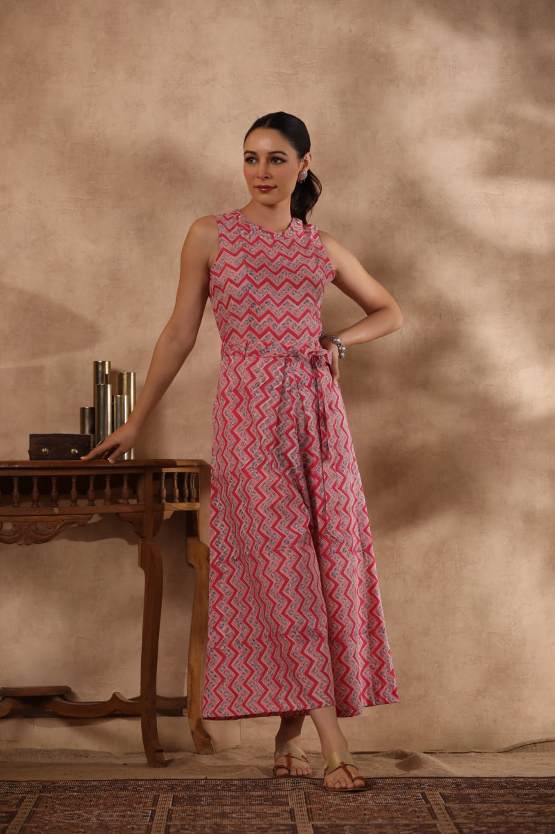Shuddhi Pink Jumpsuit