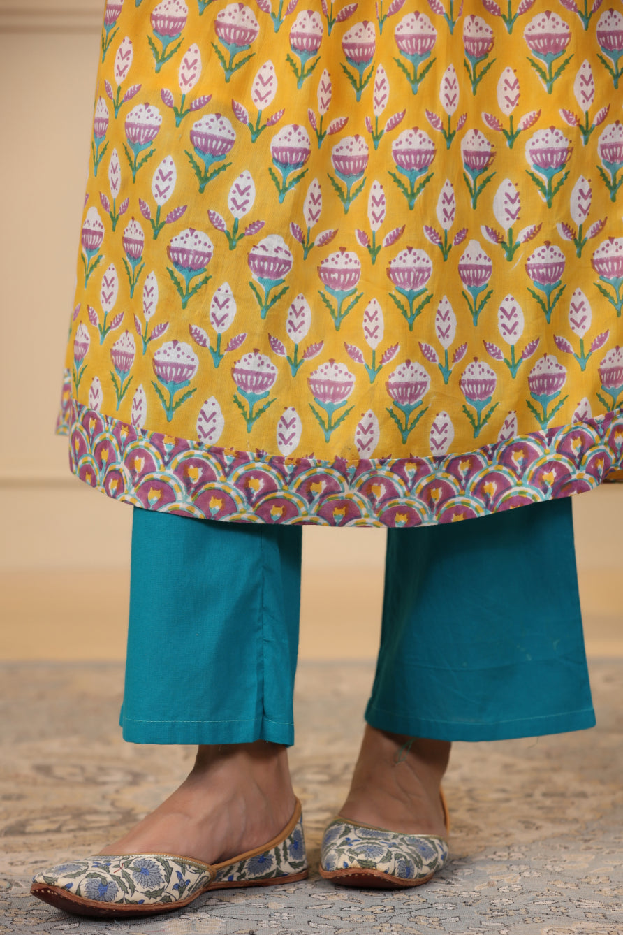 Mimosa Yellow A-Line Kurta