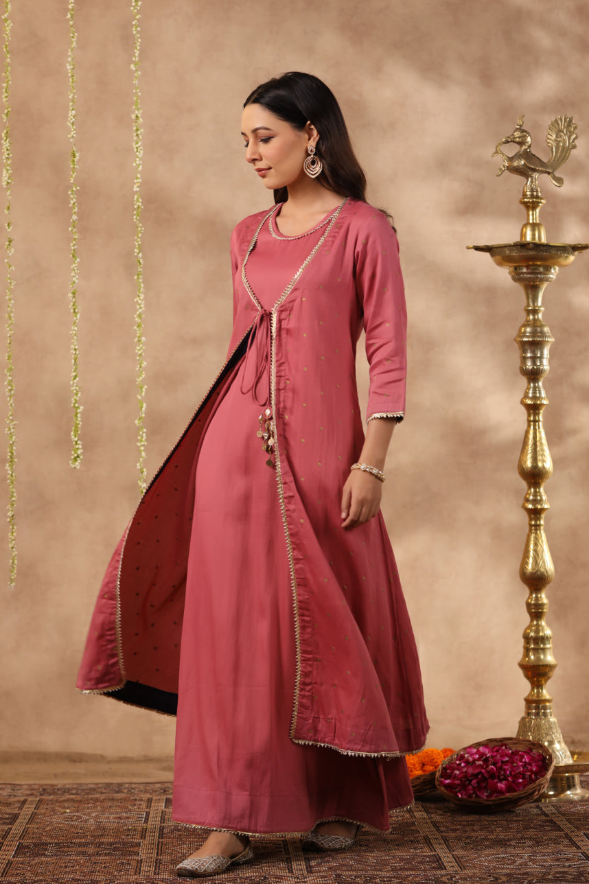 Shuddhi Mauve double dress