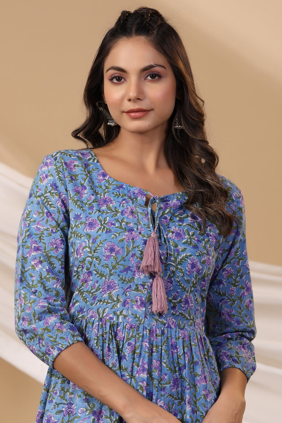 Cyan Blue Tier Dress