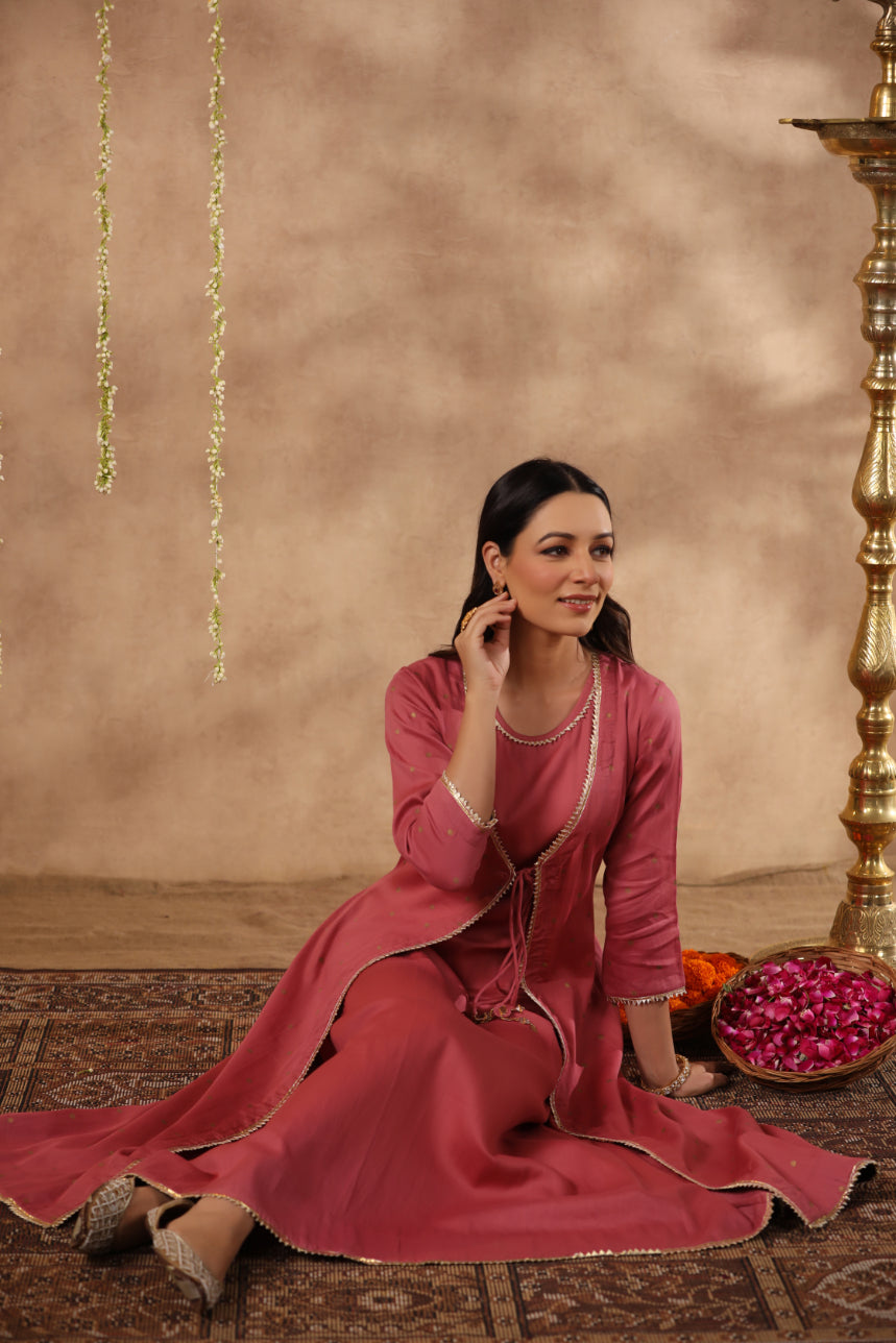 Shuddhi Mauve double dress
