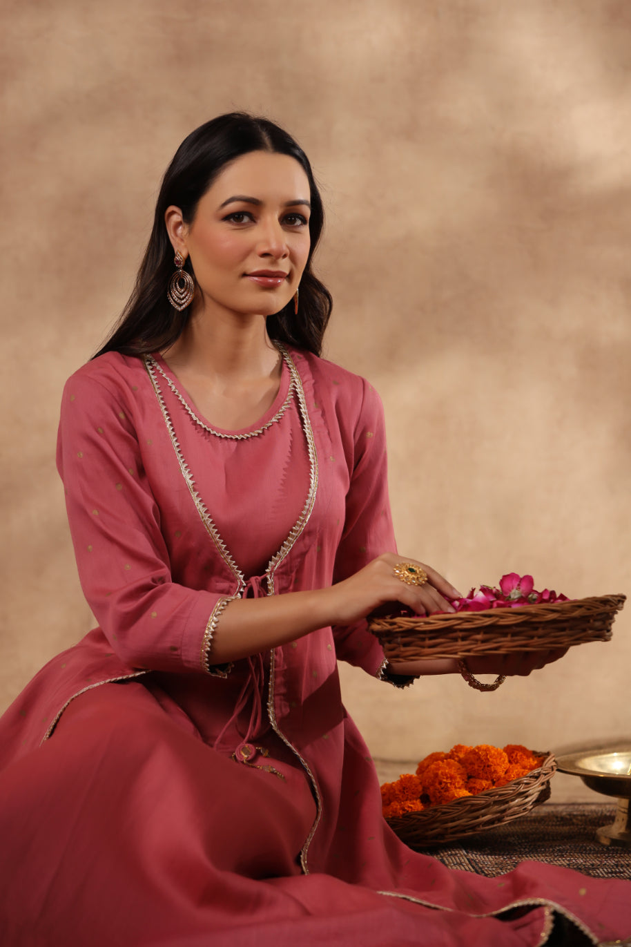 Shuddhi Mauve double dress