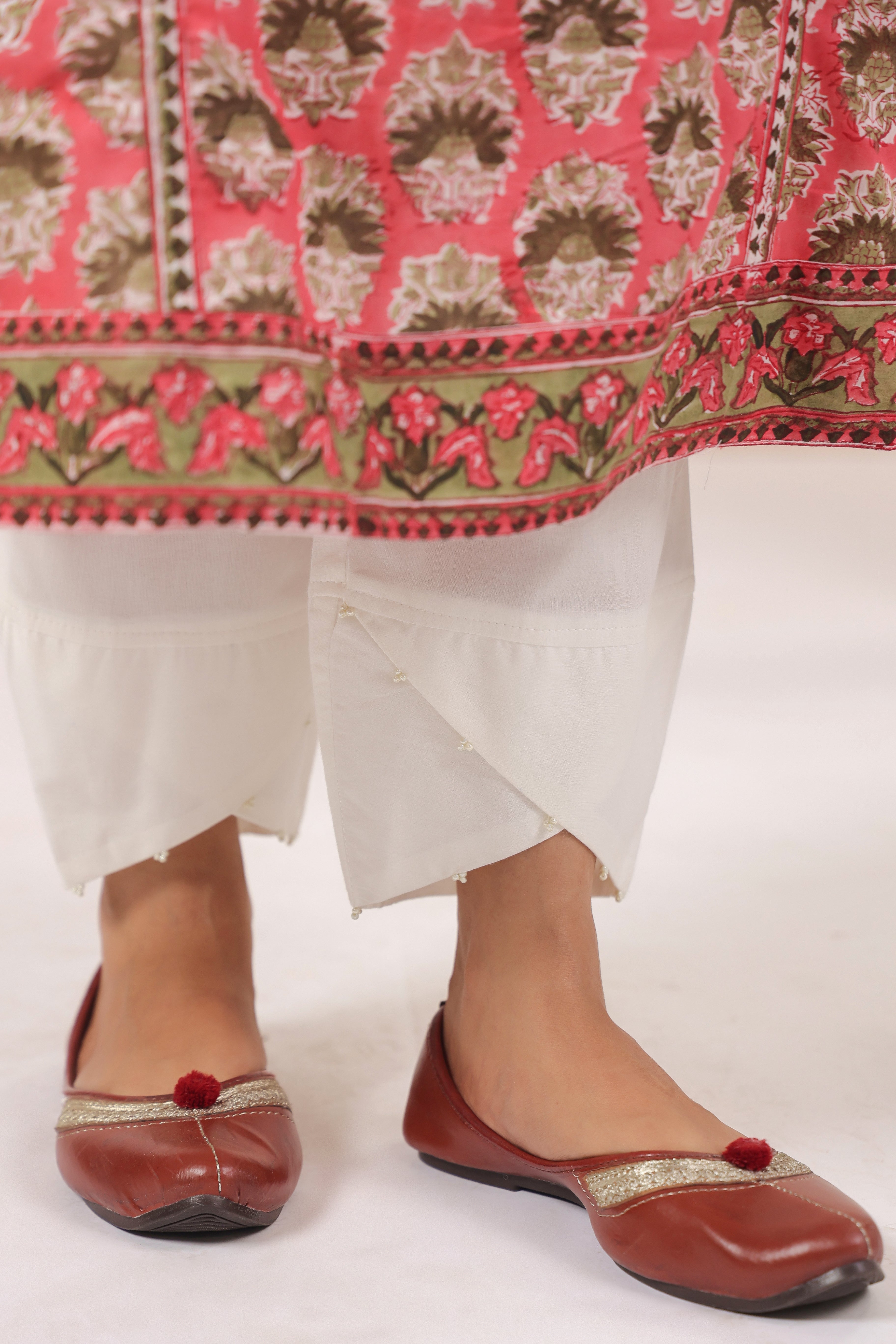 Shuddhi carrot pink aline kurta
