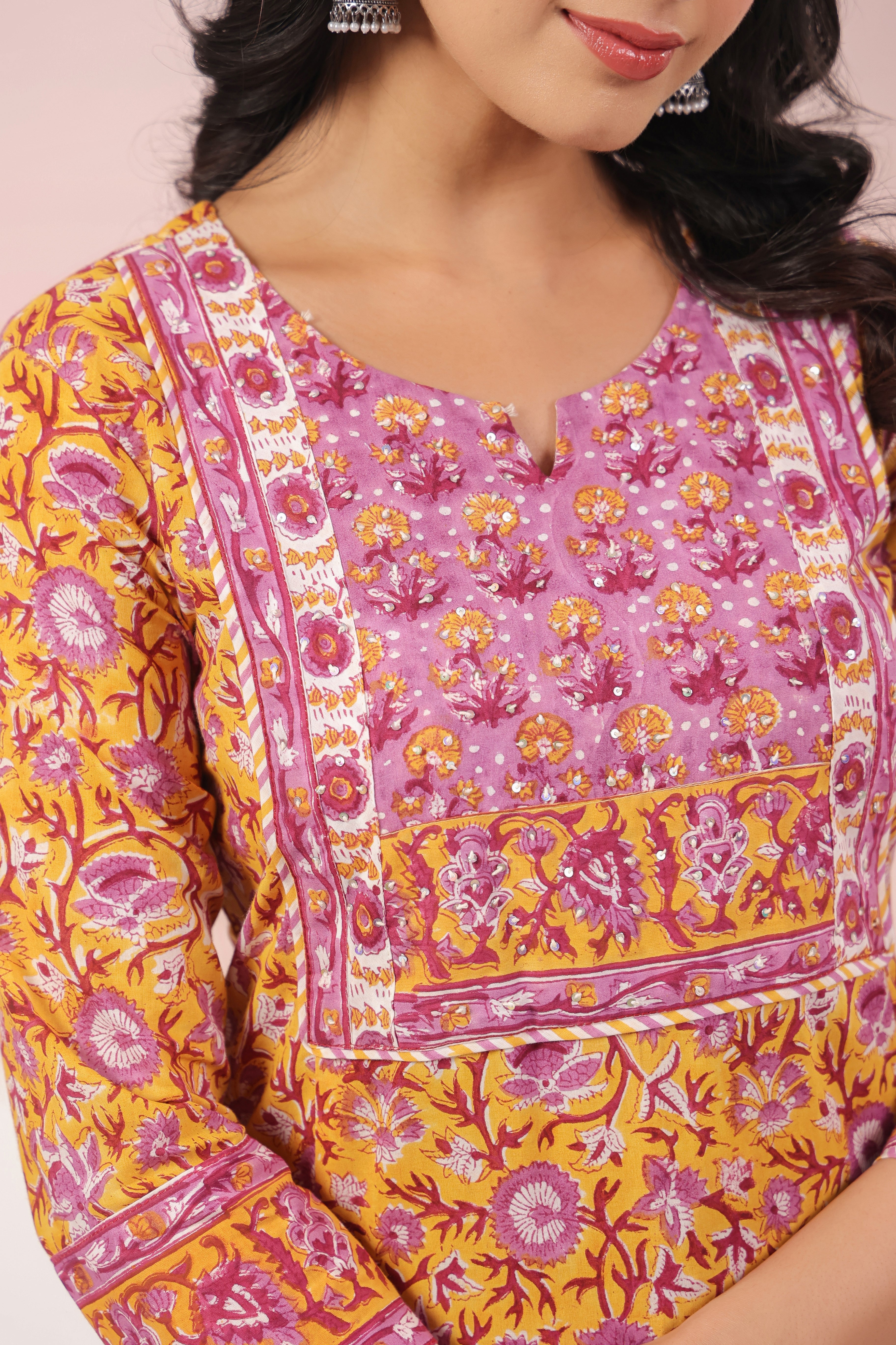 Shuddhi Yellow Kurta and Duppatta Set