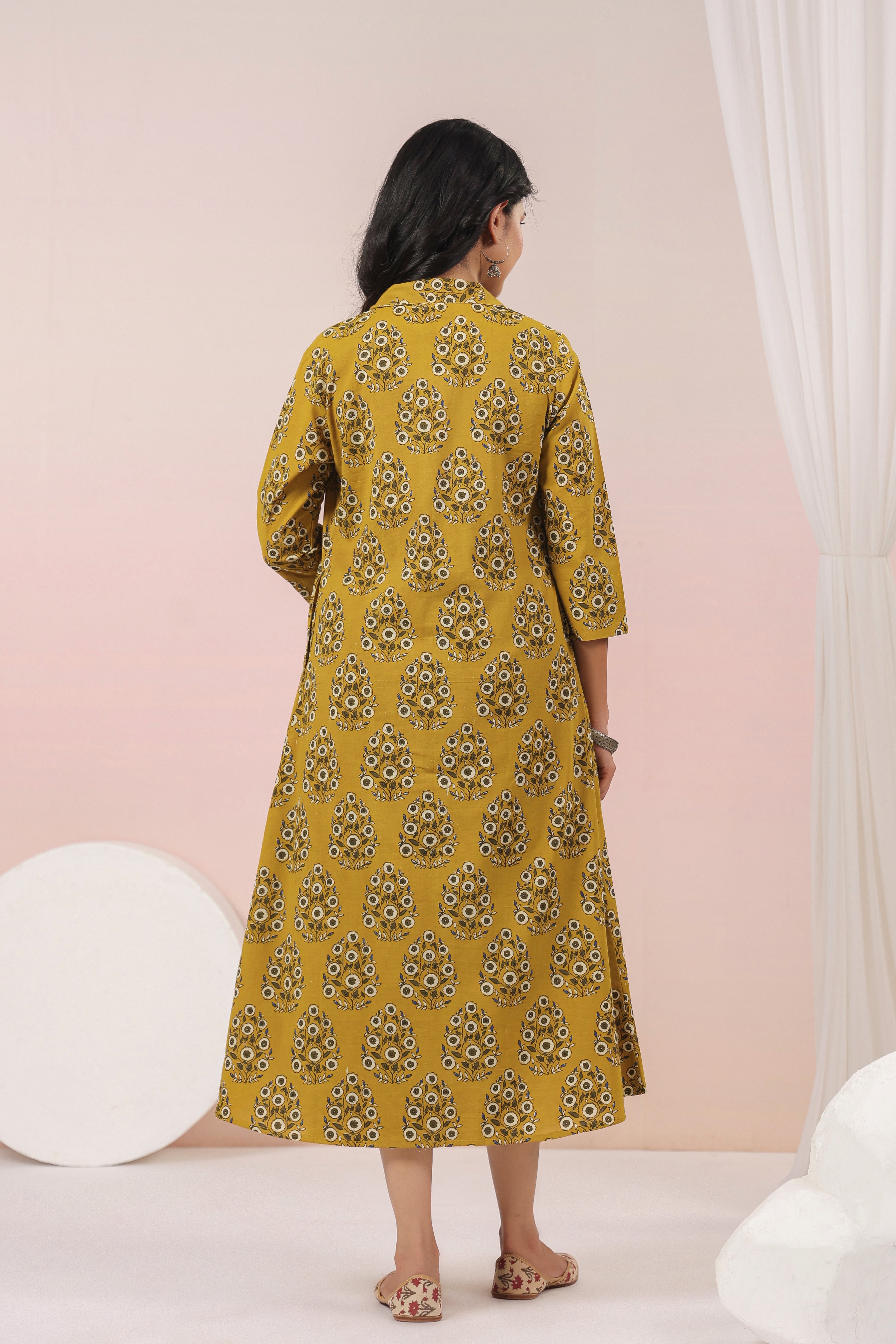 Shuddhi mustard double dress