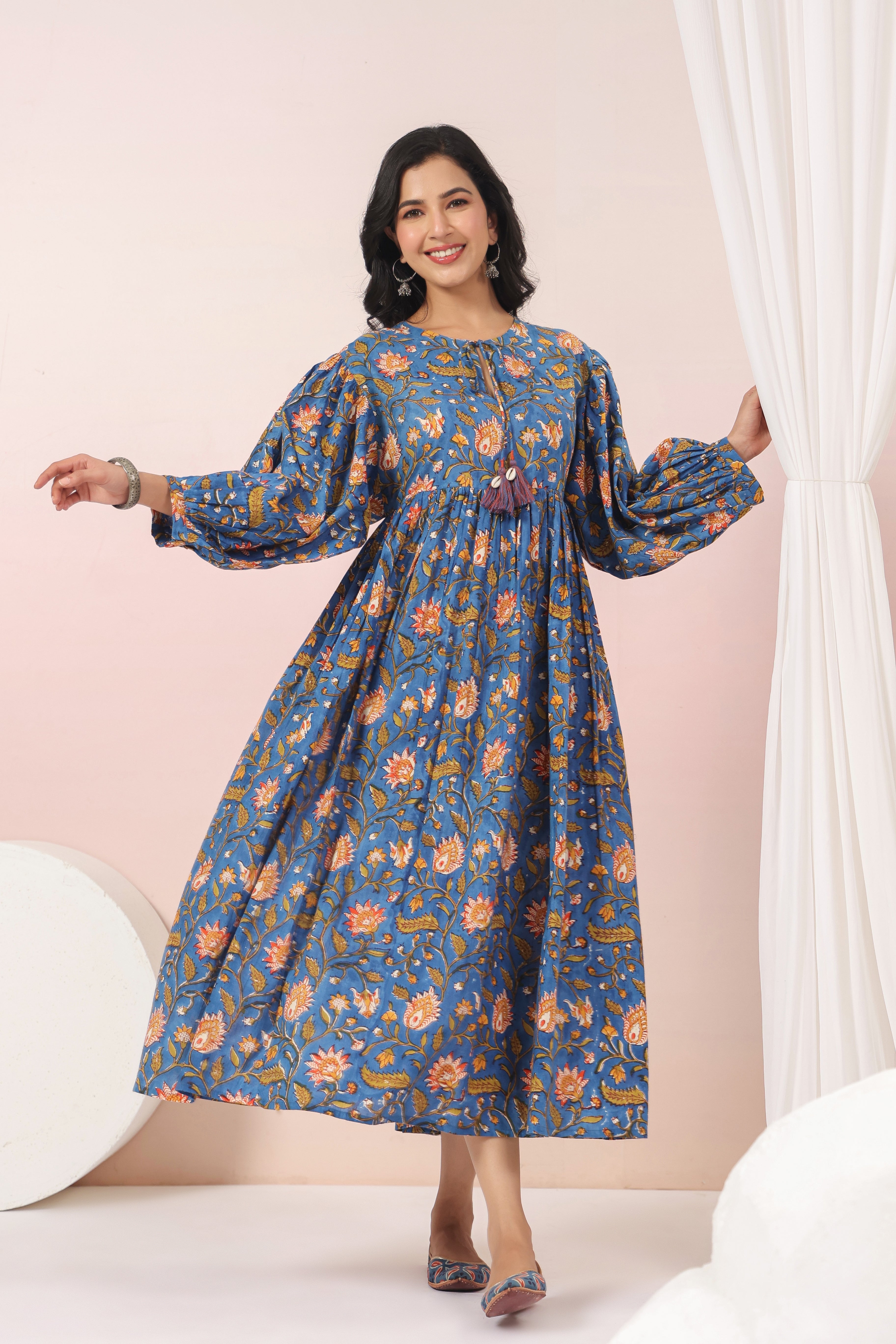 Shuddhi blue bohemian dress