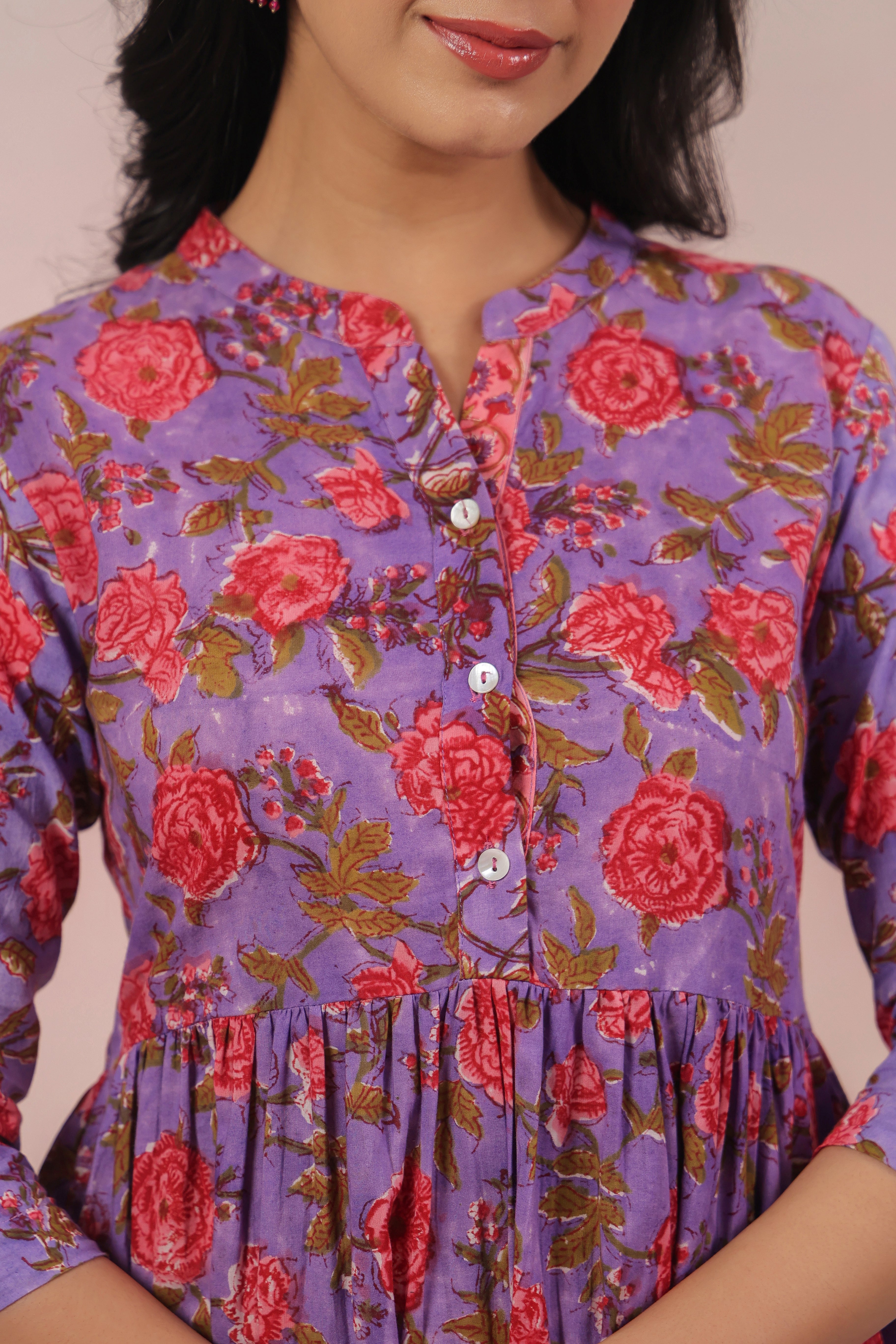 Shuddhi purple dress