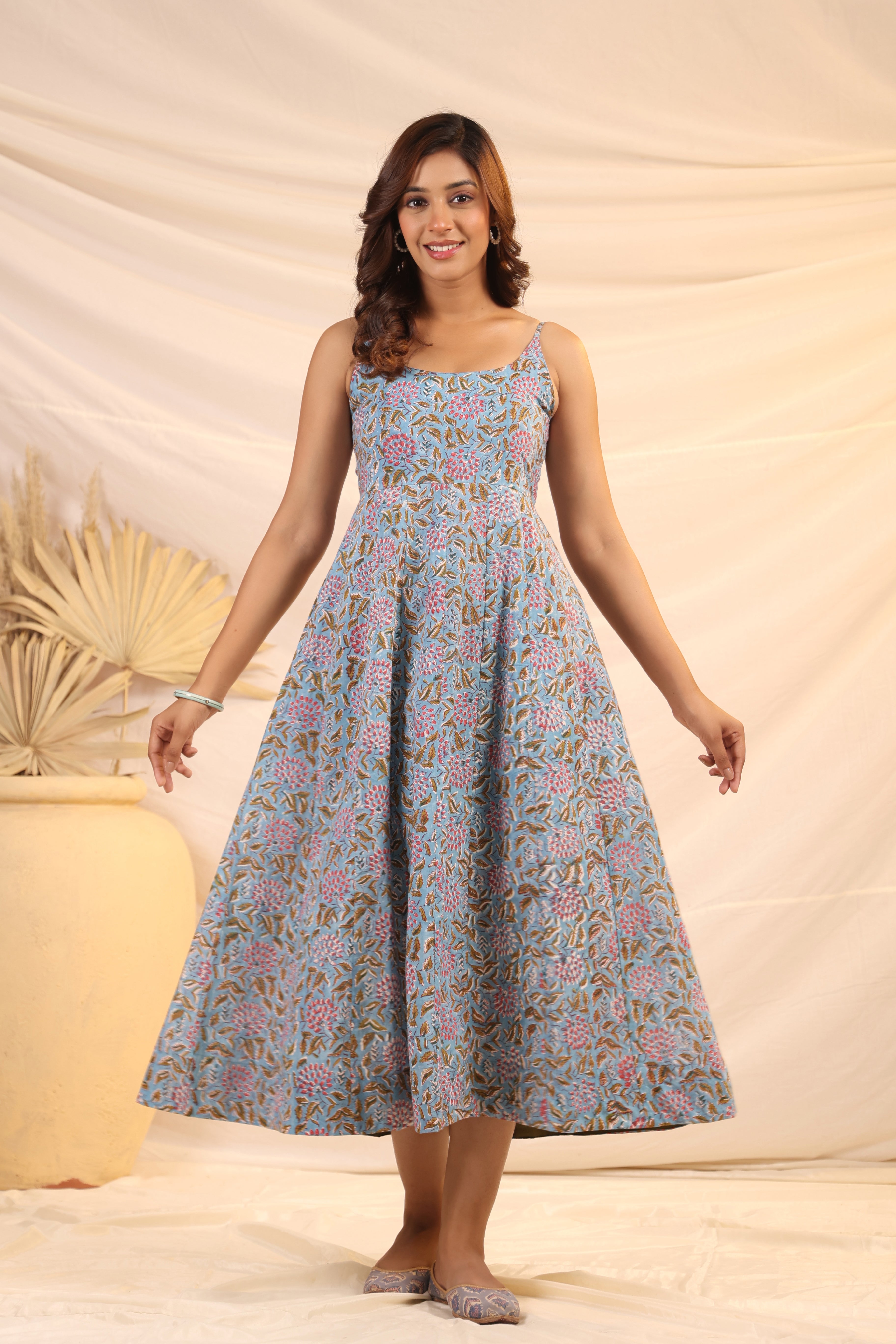 Shuddhi Blue Sphageti dress