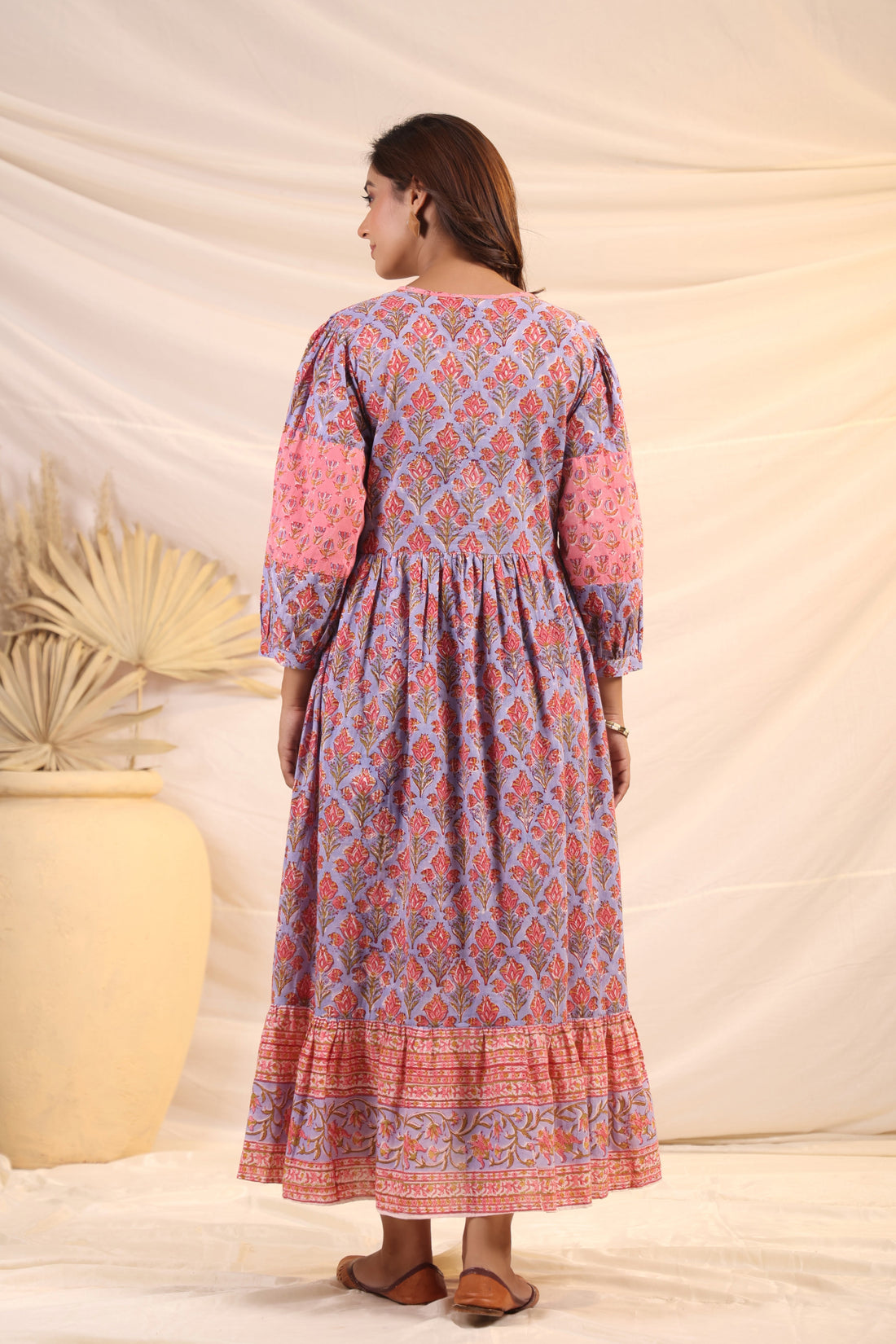 Shuddhi violet and pink bohemian dress