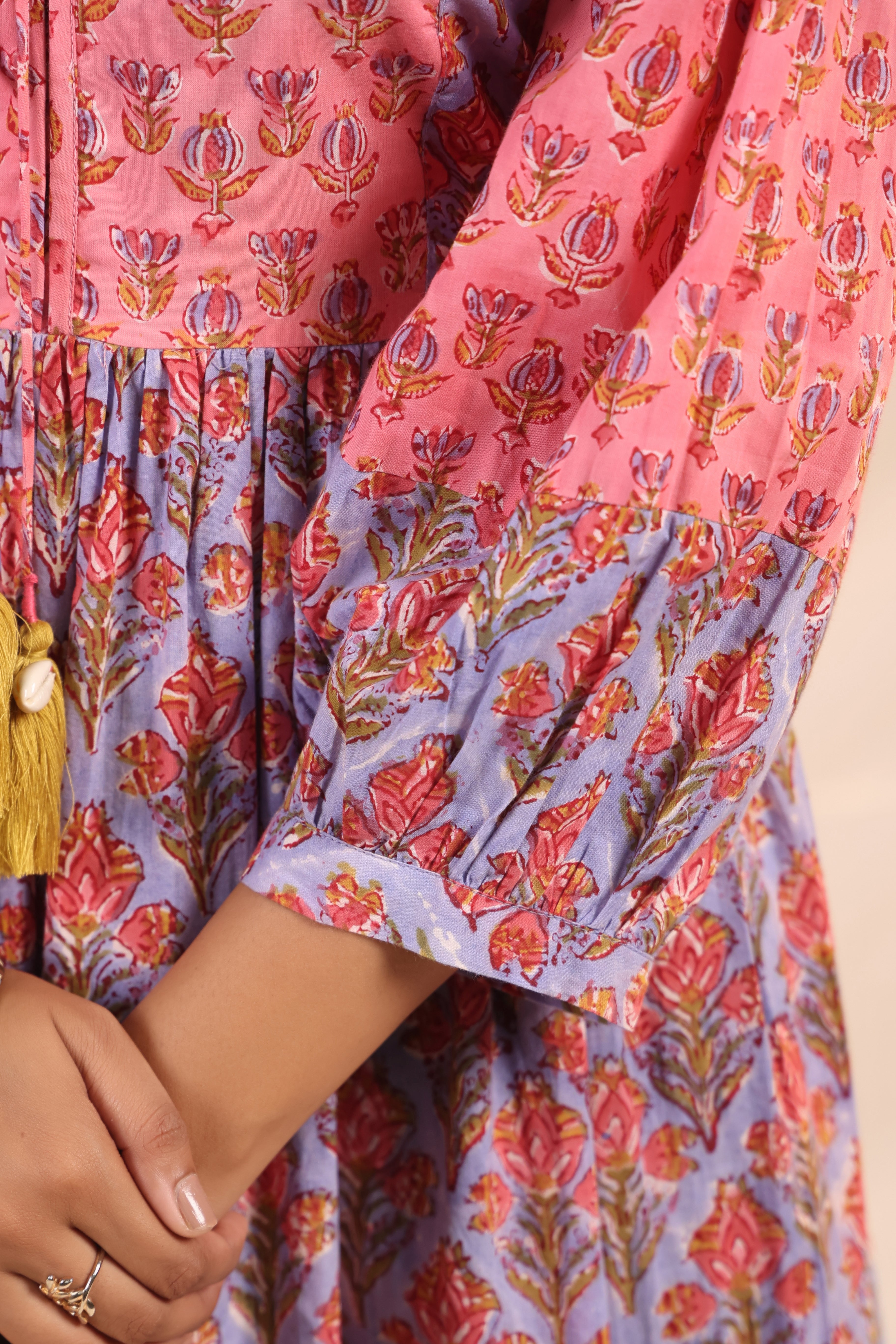 Shuddhi violet and pink bohemian dress