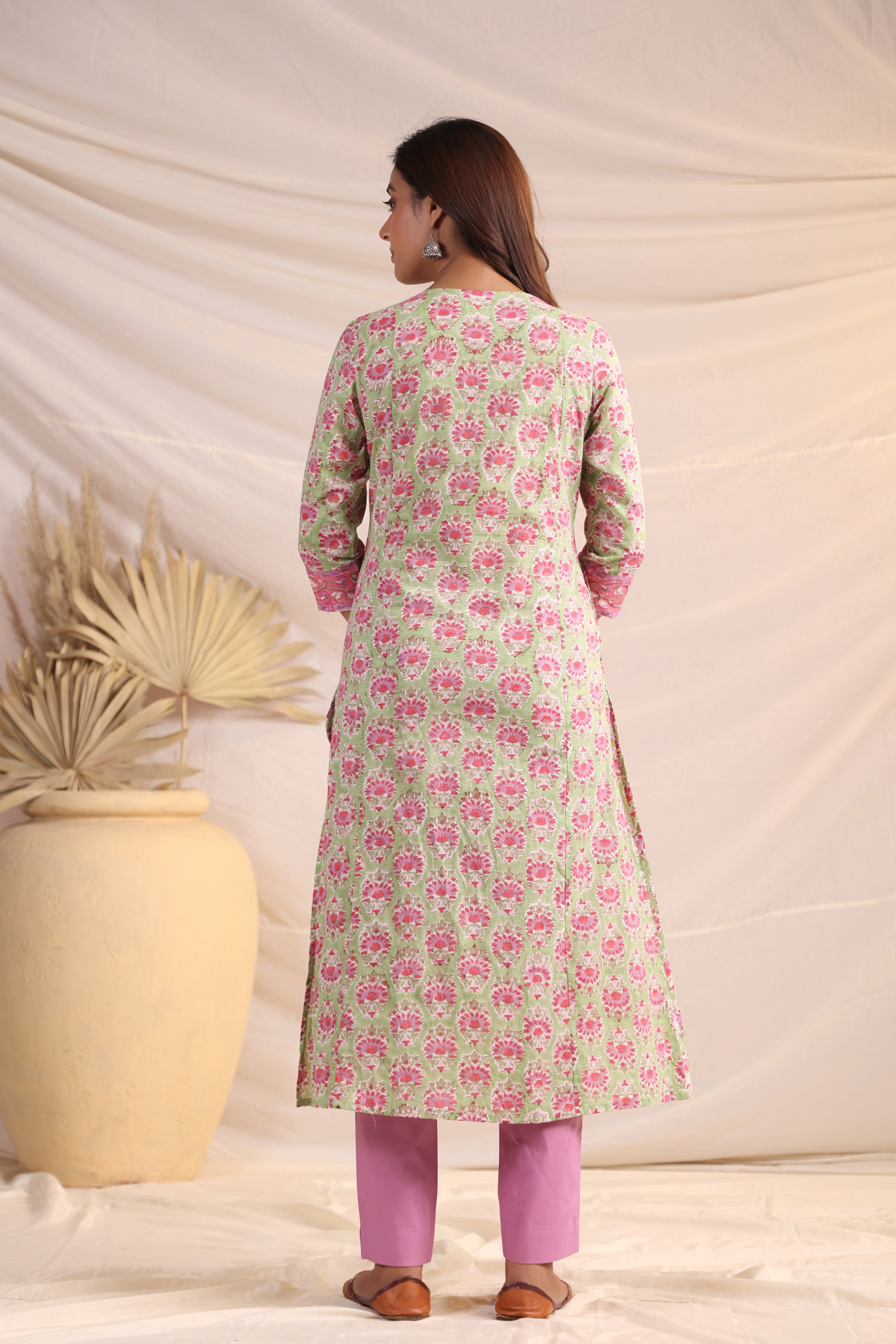 Shuddhi  Green and Purple Kurta