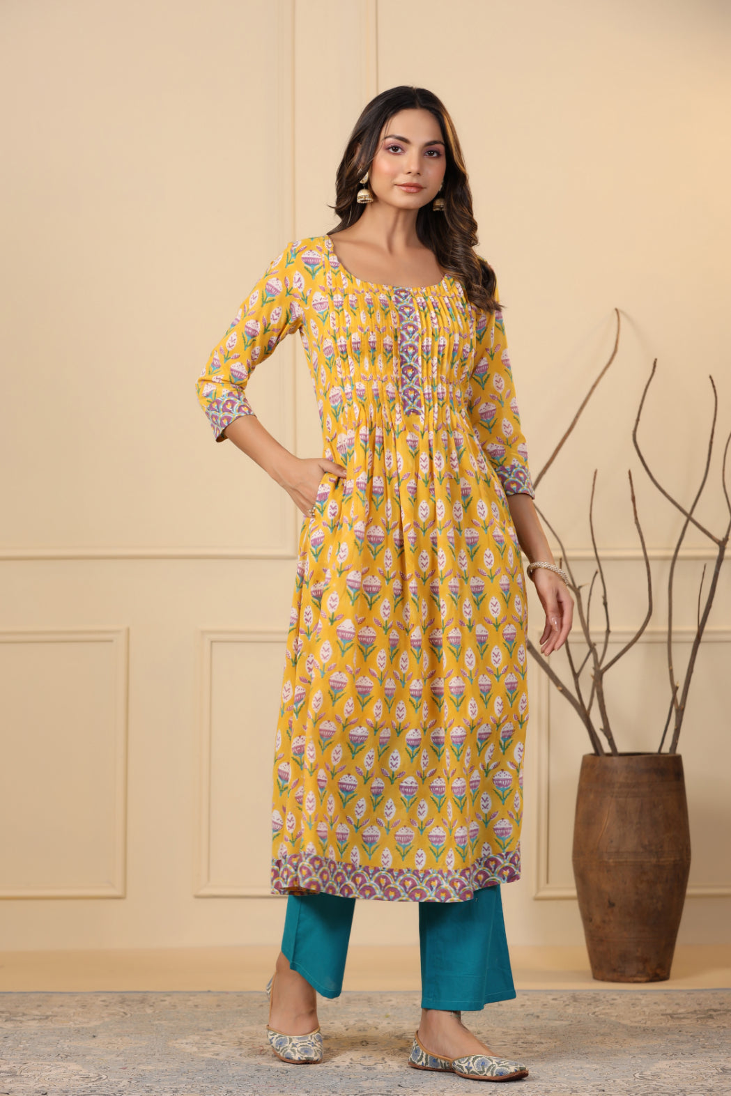Mimosa Yellow A-Line Kurta