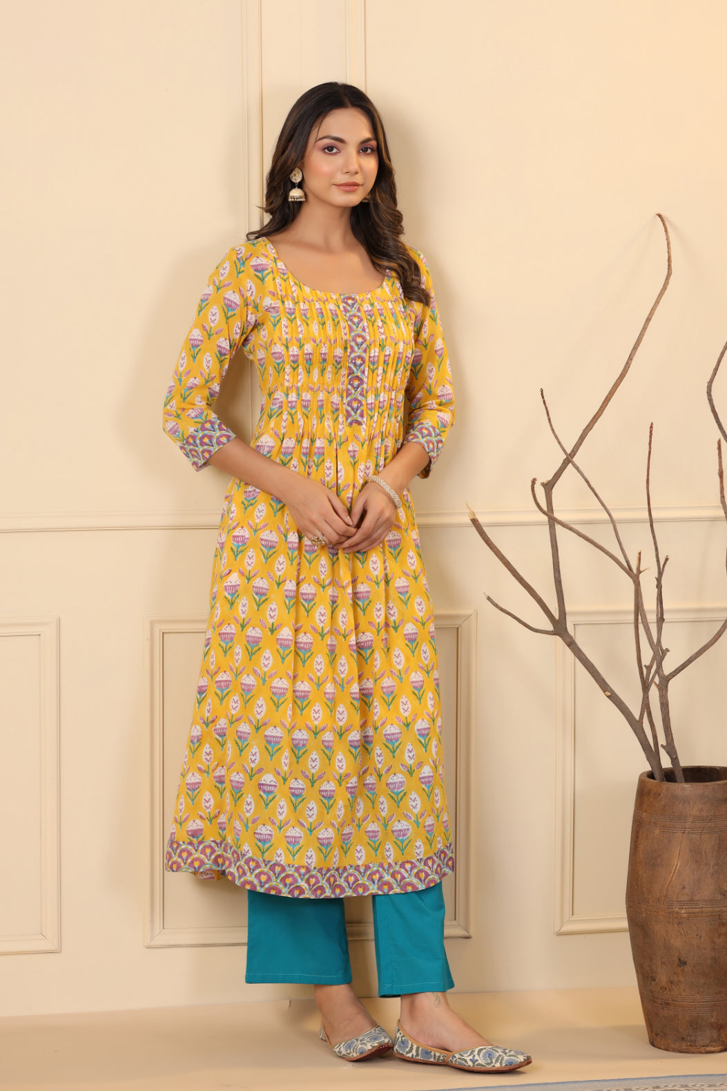 Mimosa Yellow A-Line Kurta