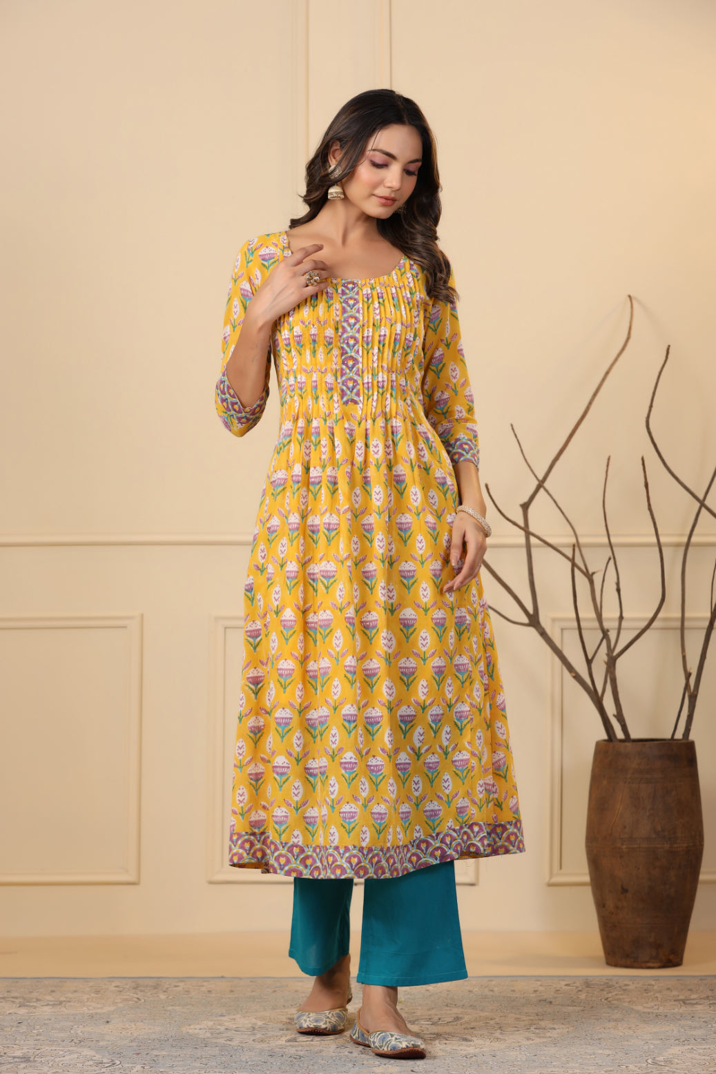 Mimosa Yellow A-Line Kurta