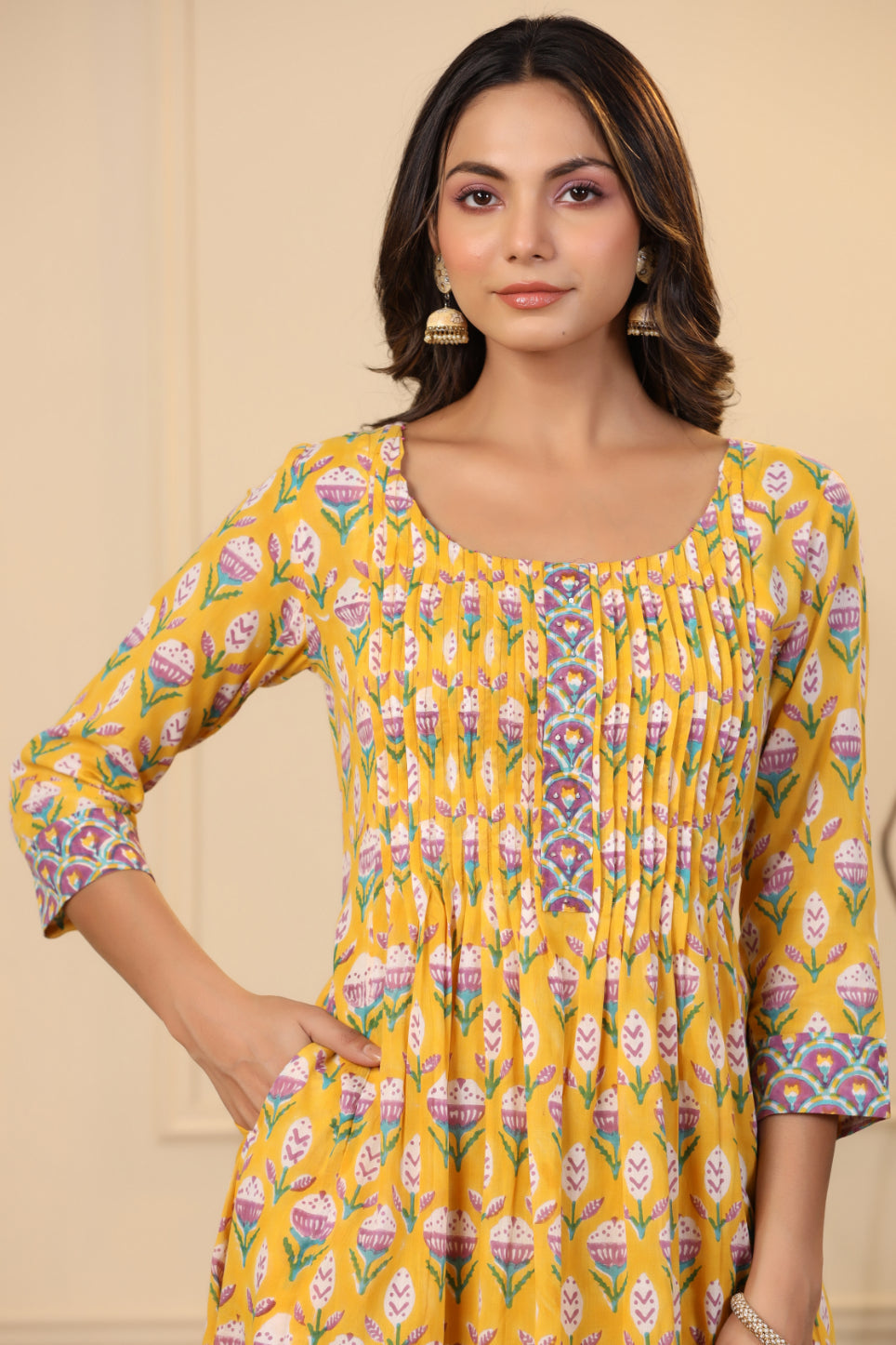 Mimosa Yellow A-Line Kurta
