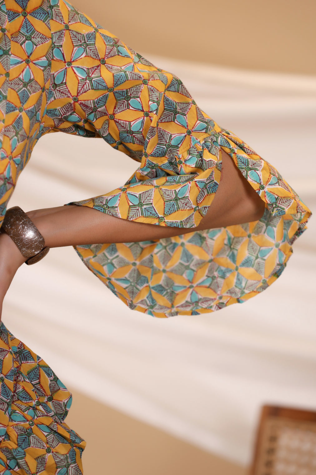 Mustard Tier - Tie Dress
