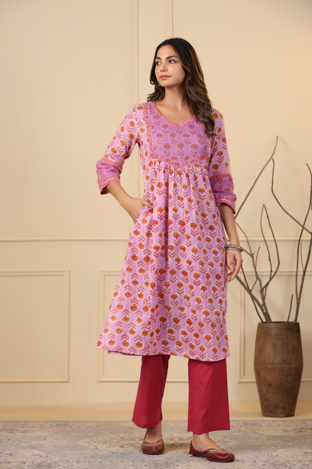 Taffy Pink Kurta