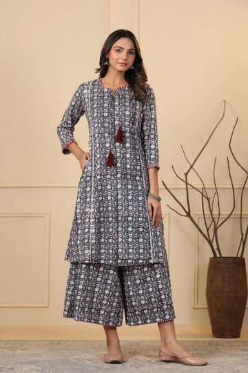 Spruce Green Kurta With Pant Set