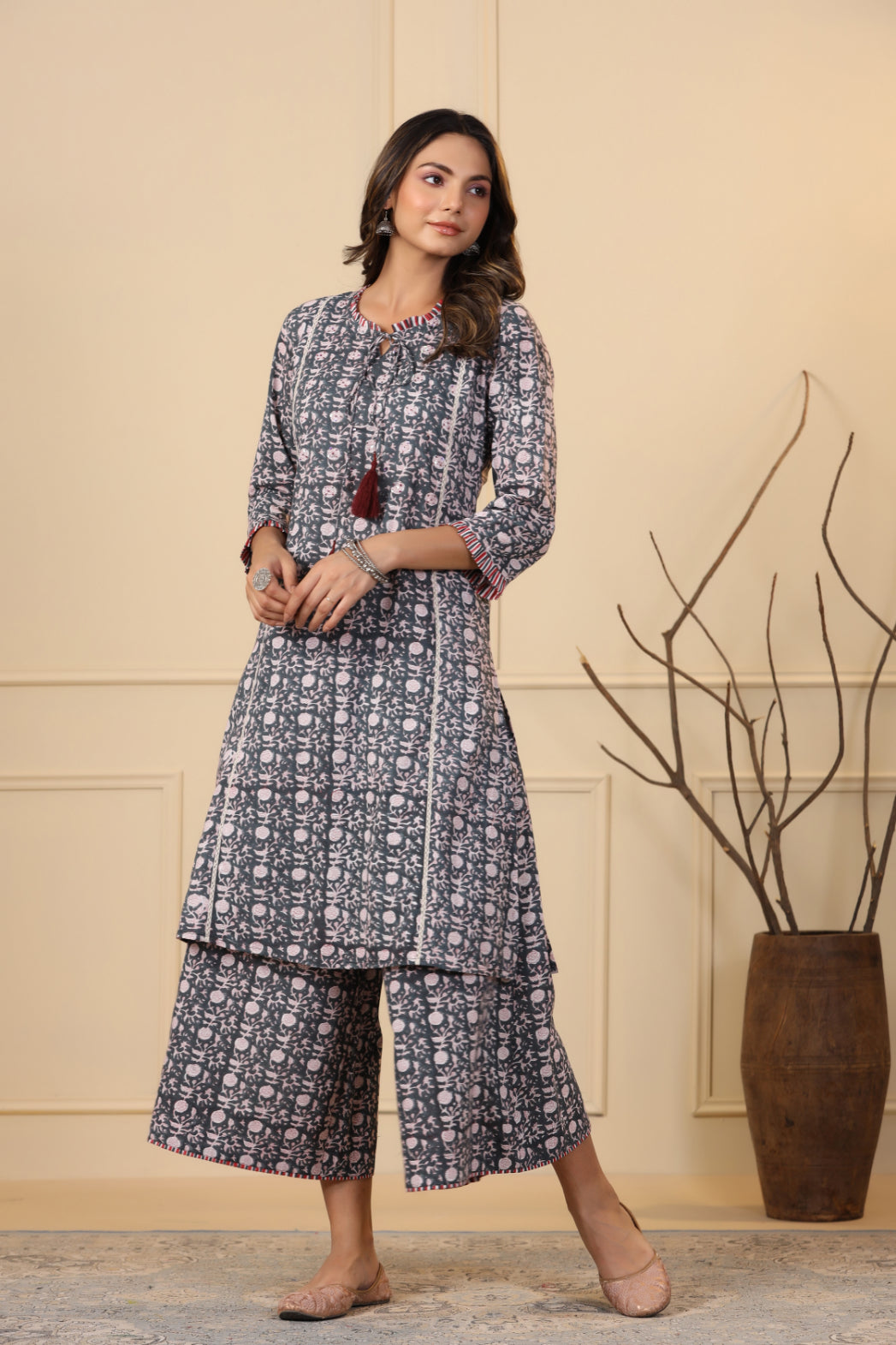 Spruce Green Kurta With Pant Set