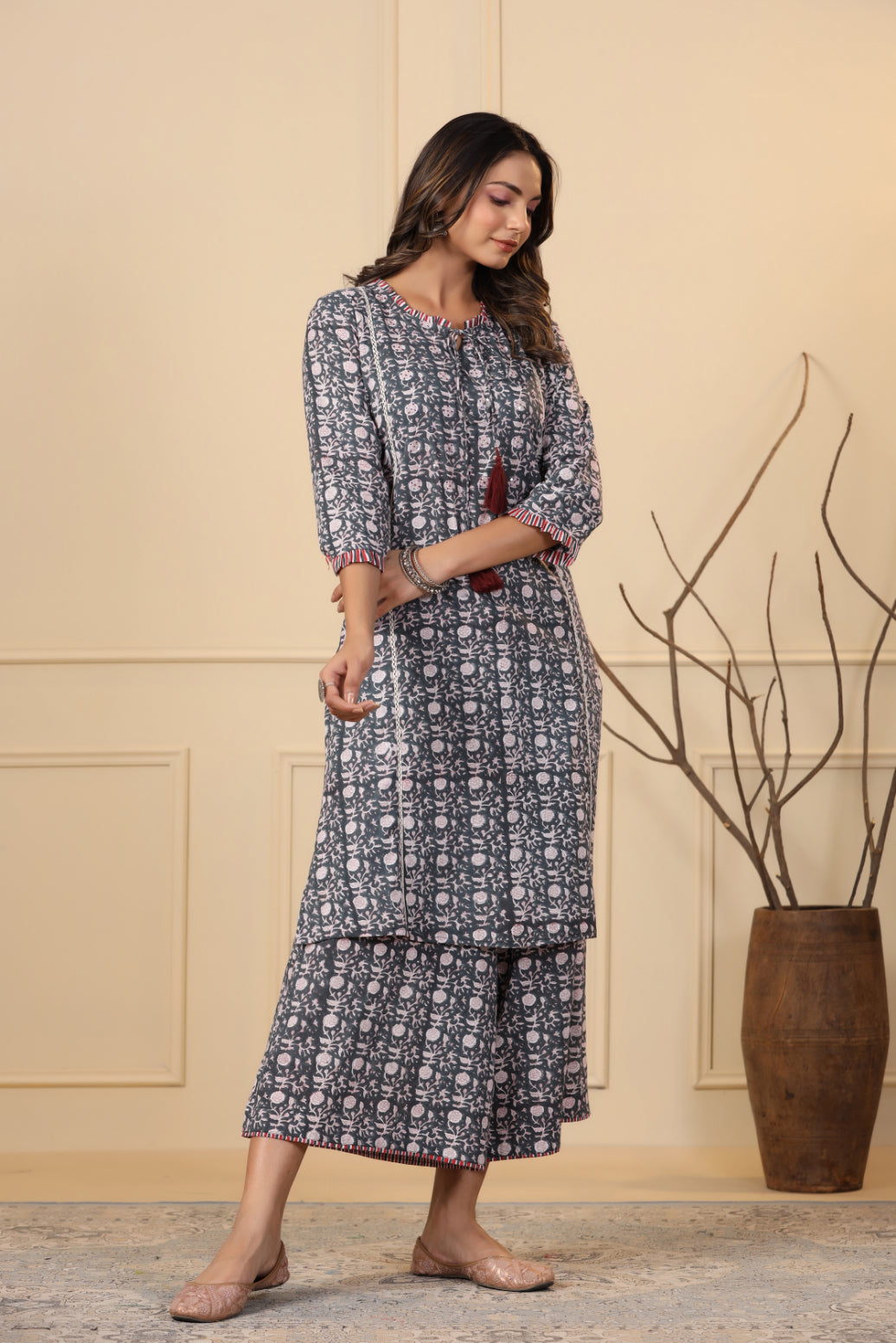 Spruce Green Kurta With Pant Set