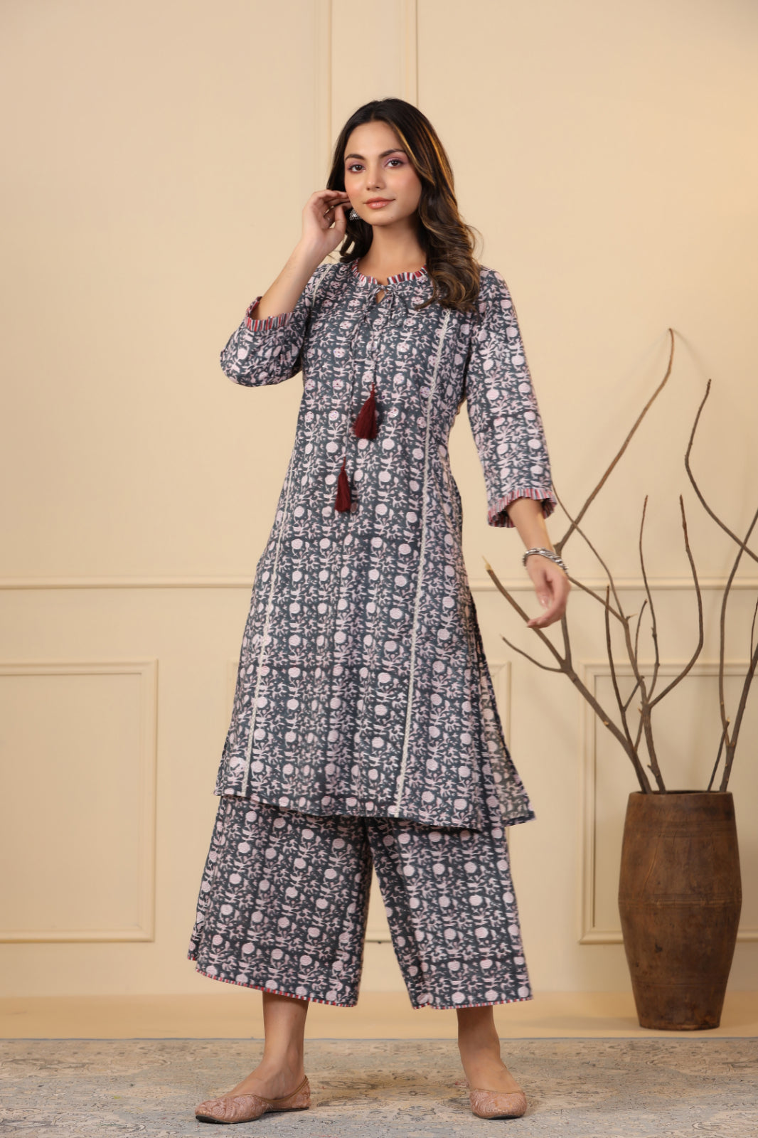 Spruce Green Kurta With Pant Set