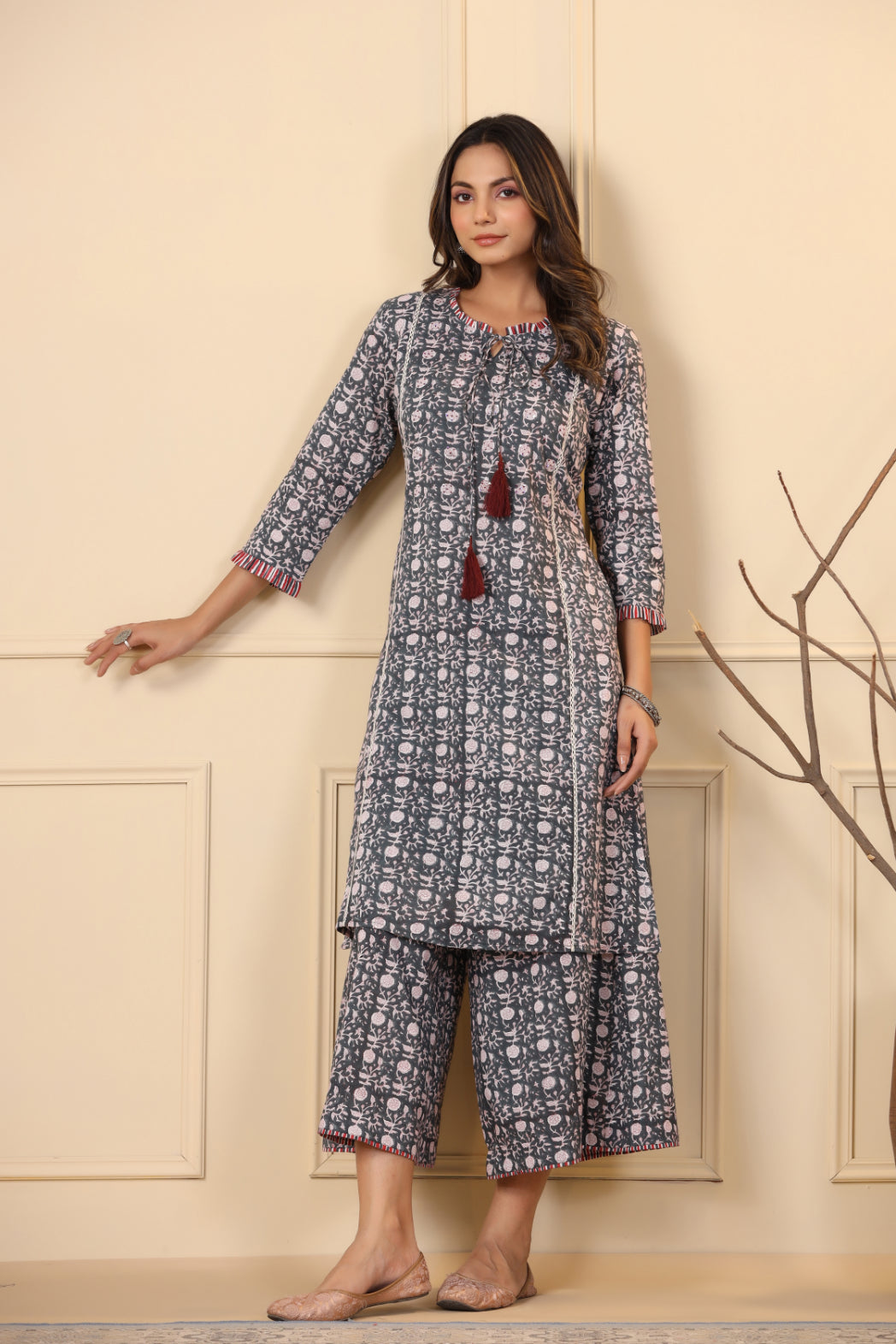 Spruce Green Kurta With Pant Set