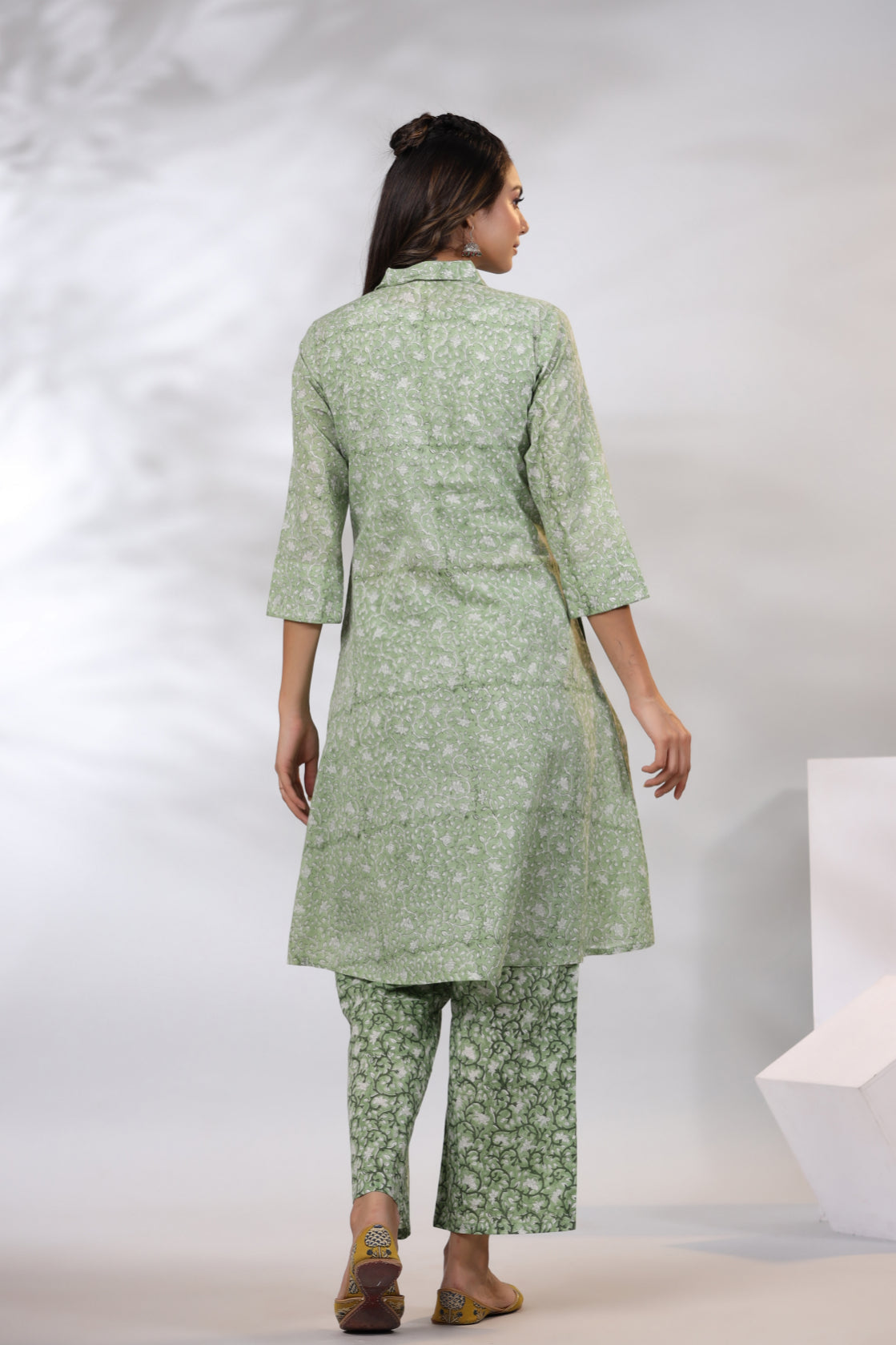 Grass Green 3-Piece Co-Ord Set With Shrug