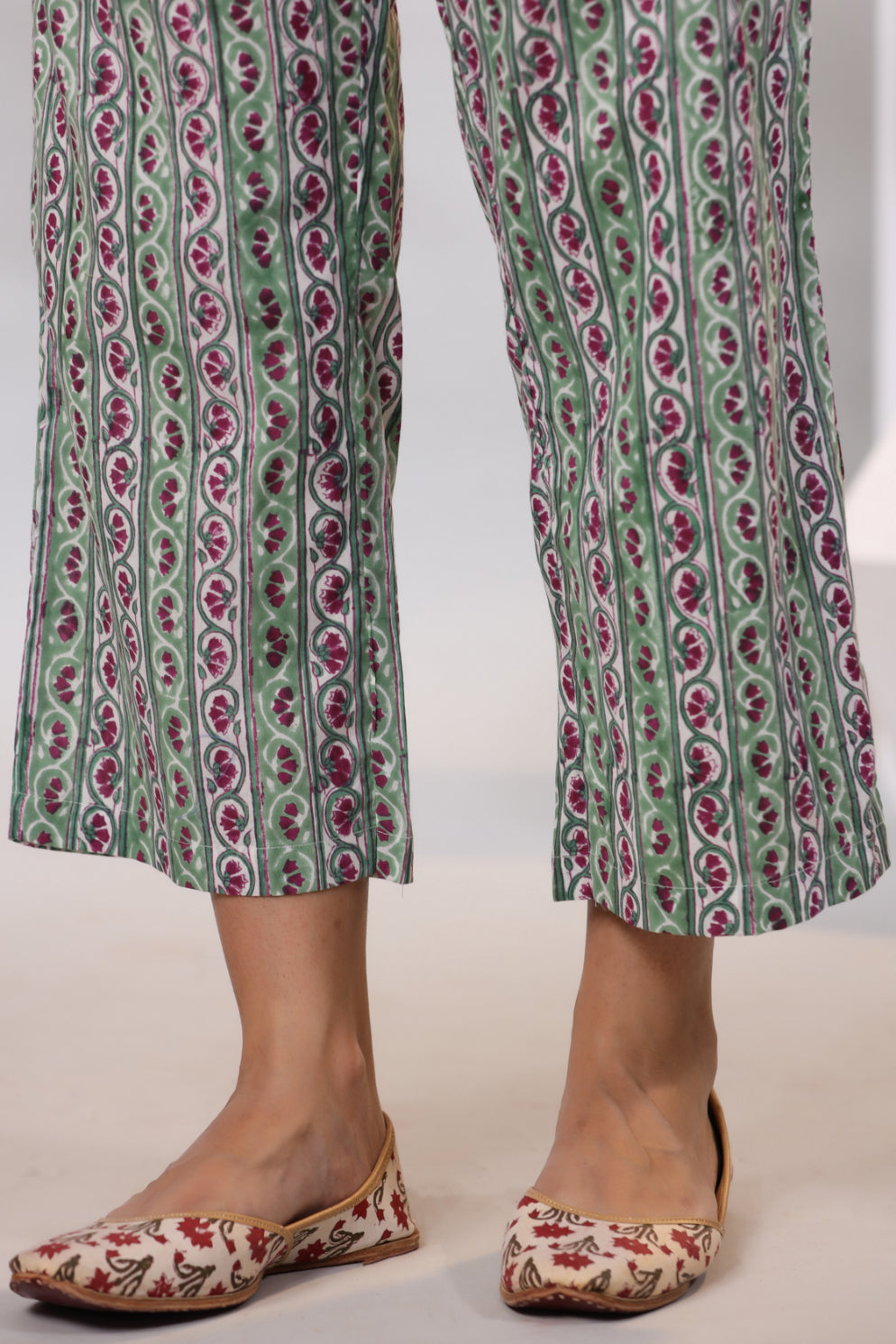 White With Pine Green 2-Piece Co-Ord Set