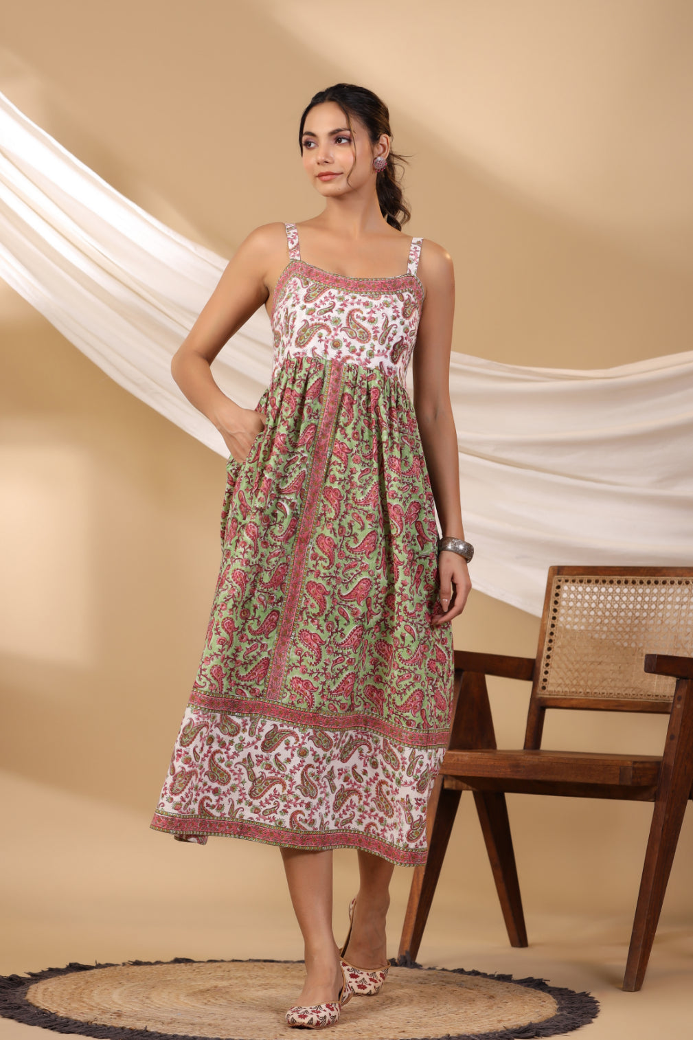 Pear Green Spegatie Dress