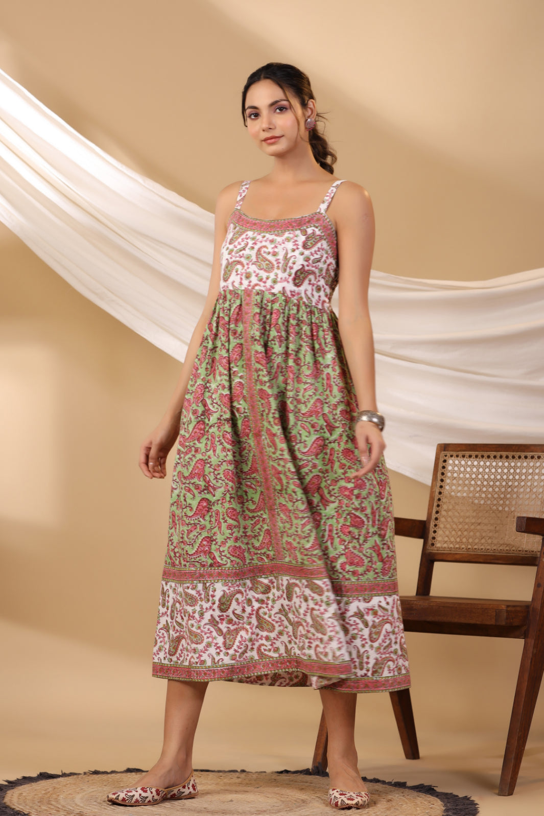 Pear Green Spegatie Dress
